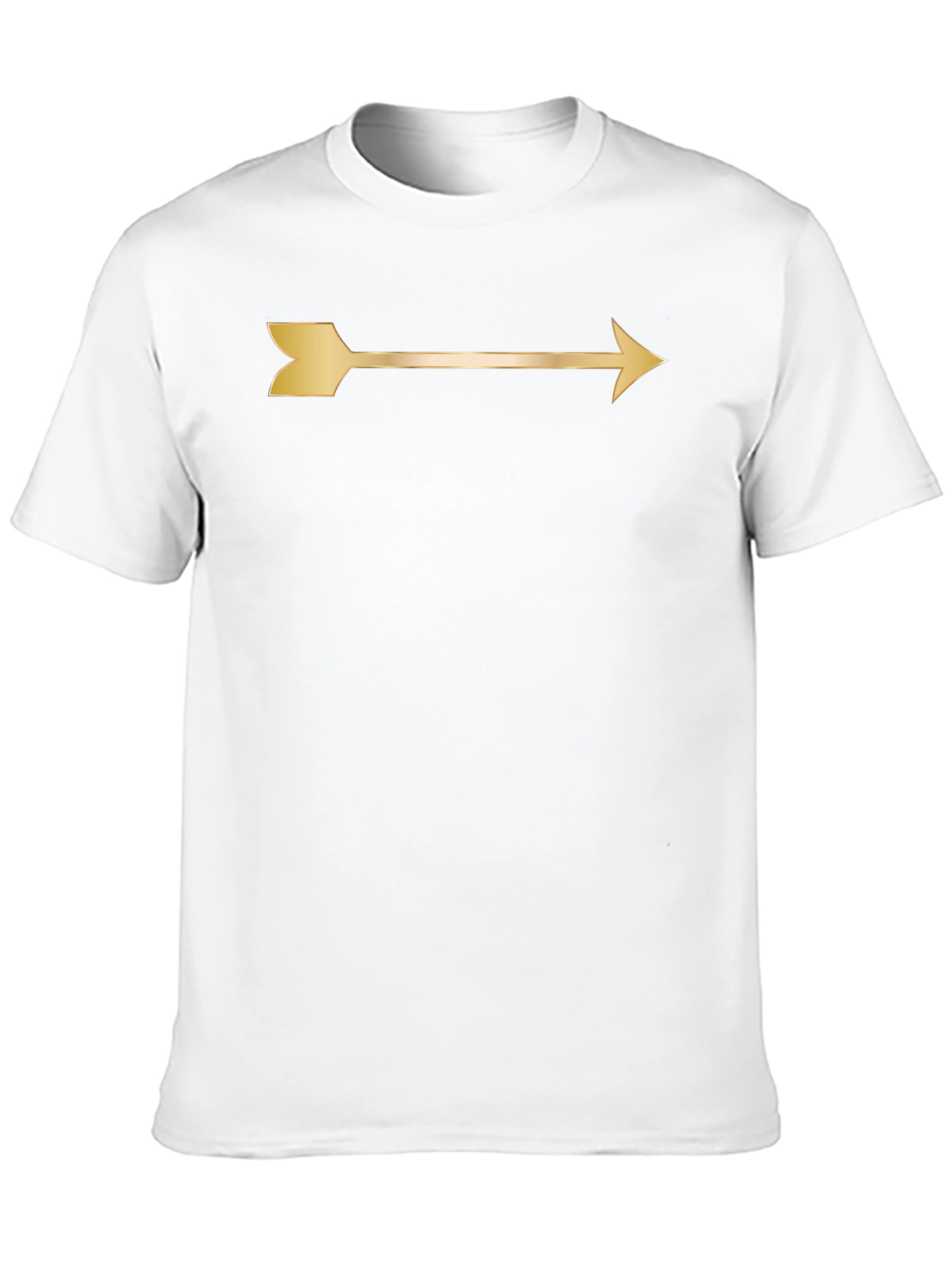 Black Tee with Gold Arrow Graphic