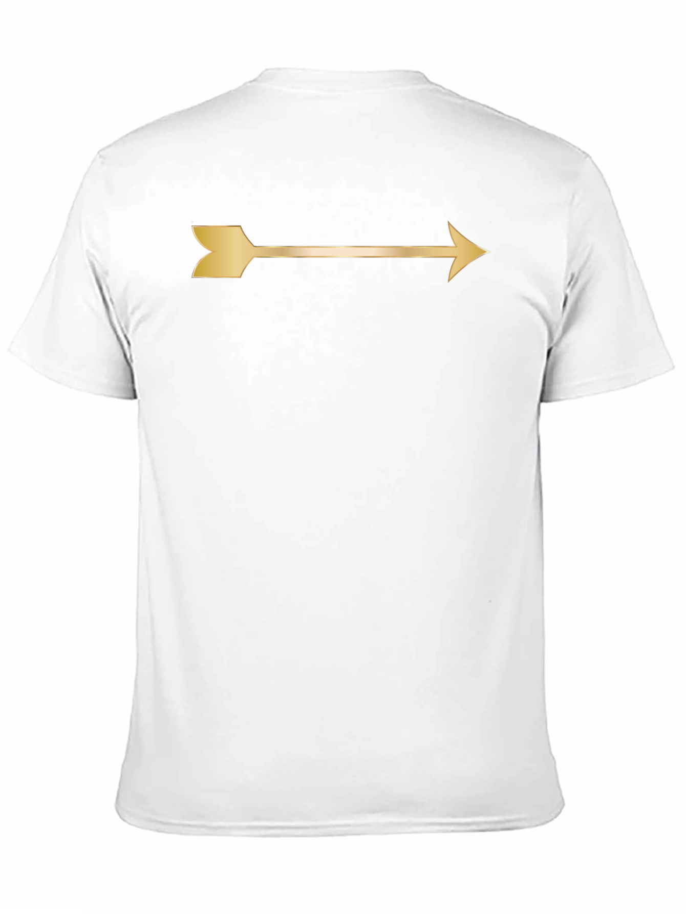 Black Tee with Gold Arrow Graphic