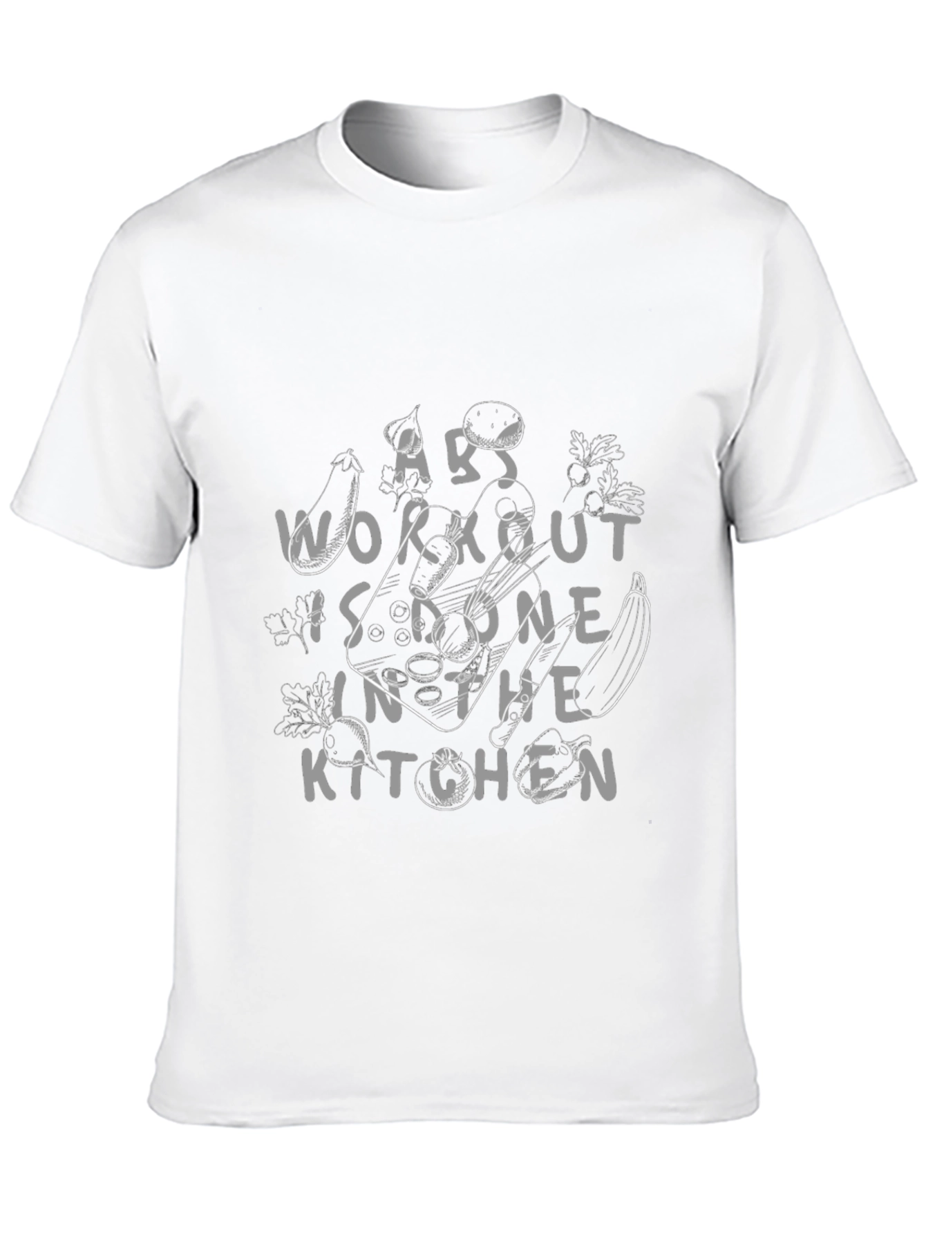 Abs Workout Kitchen Black Graphic Tee