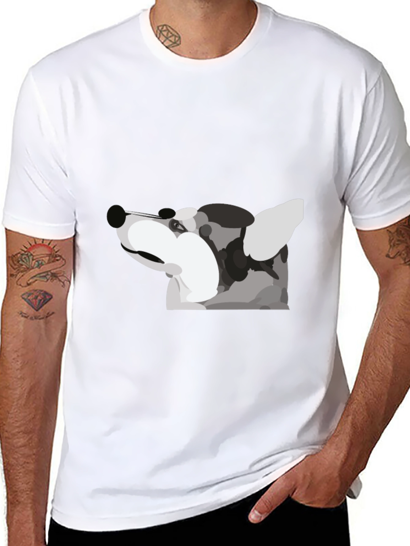 Dog Graphic Print T-Shirt
