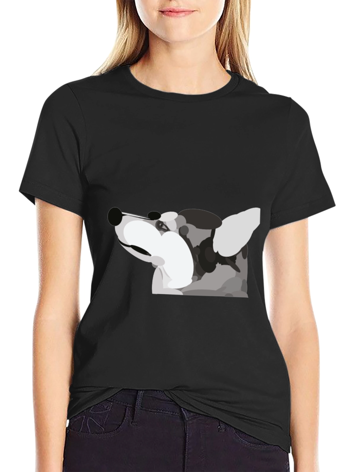 Dog Graphic Print T-Shirt