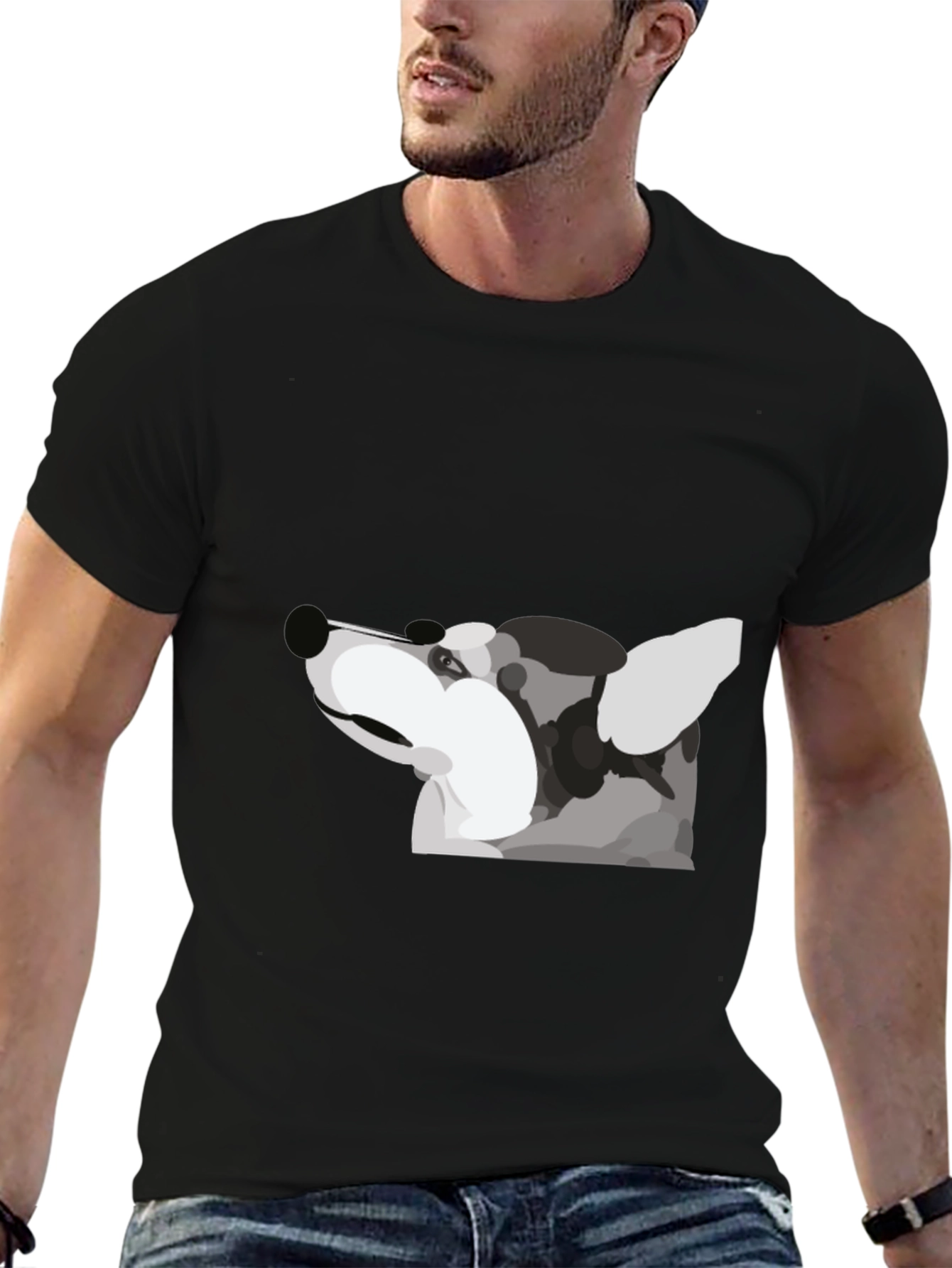 Dog Graphic Print T-Shirt