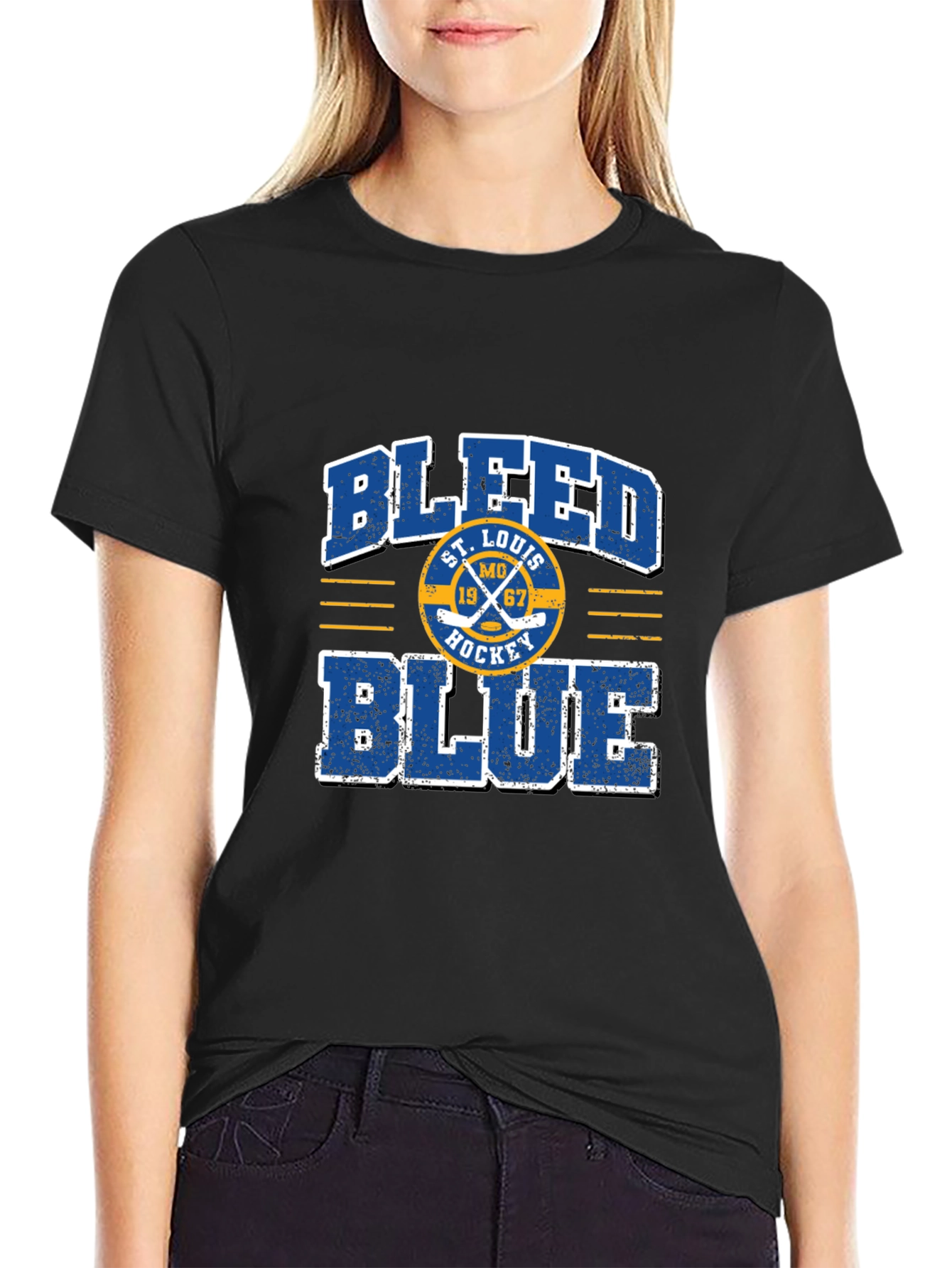 St. Louis Hockey Bleed Blue Graphic Tee