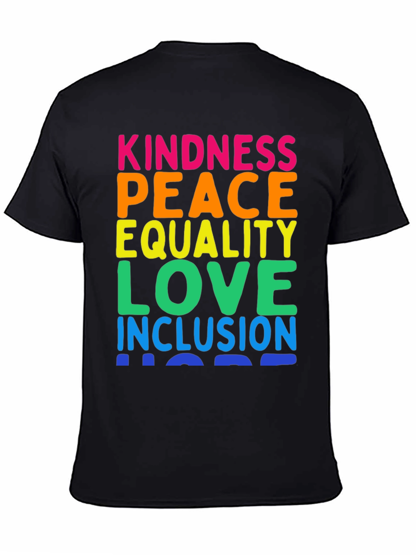 Kindness Peace Love Inclusion Rainbow T-Shirt