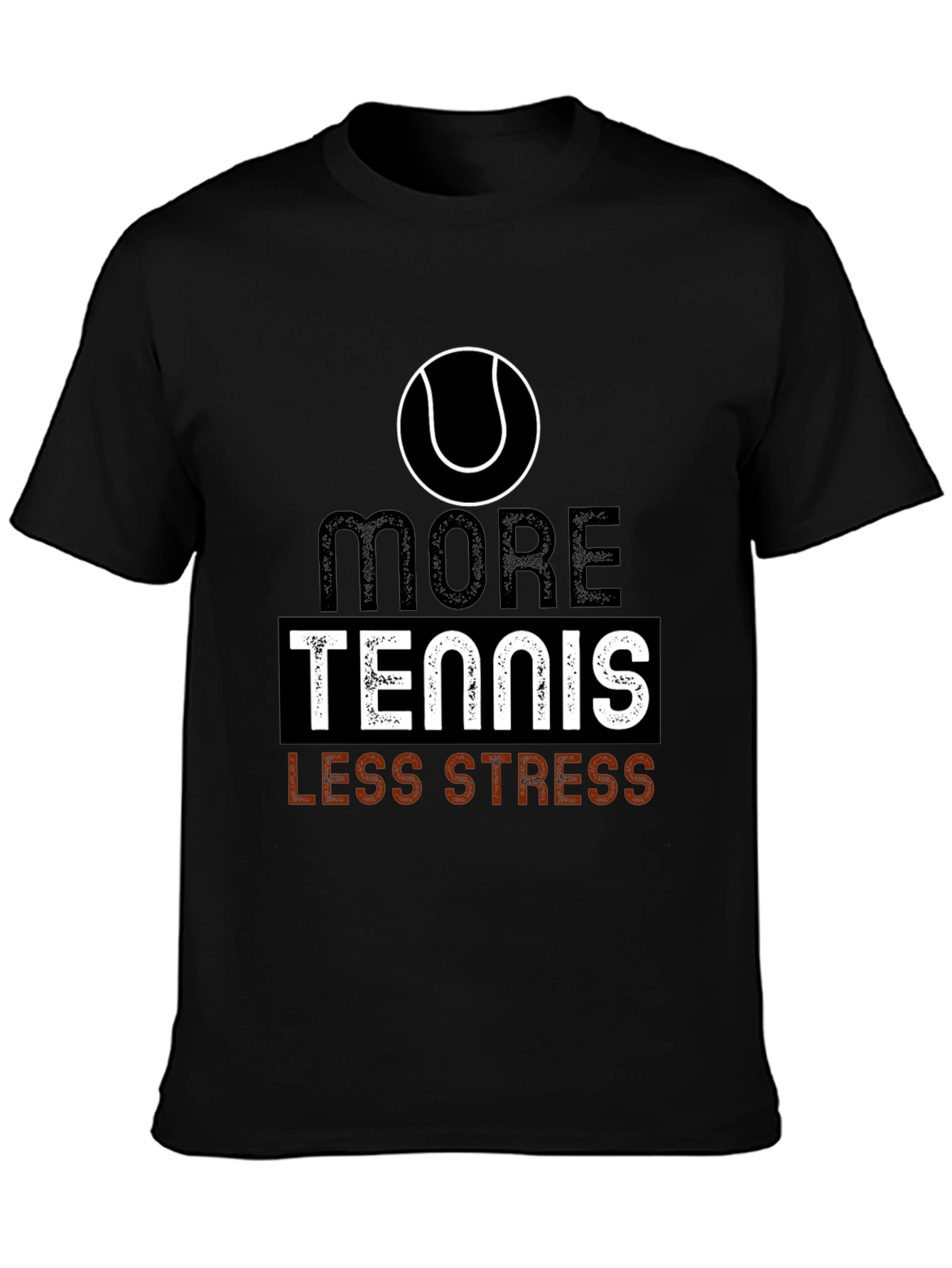 More Tennis Less Stress Graphic T-Shirt