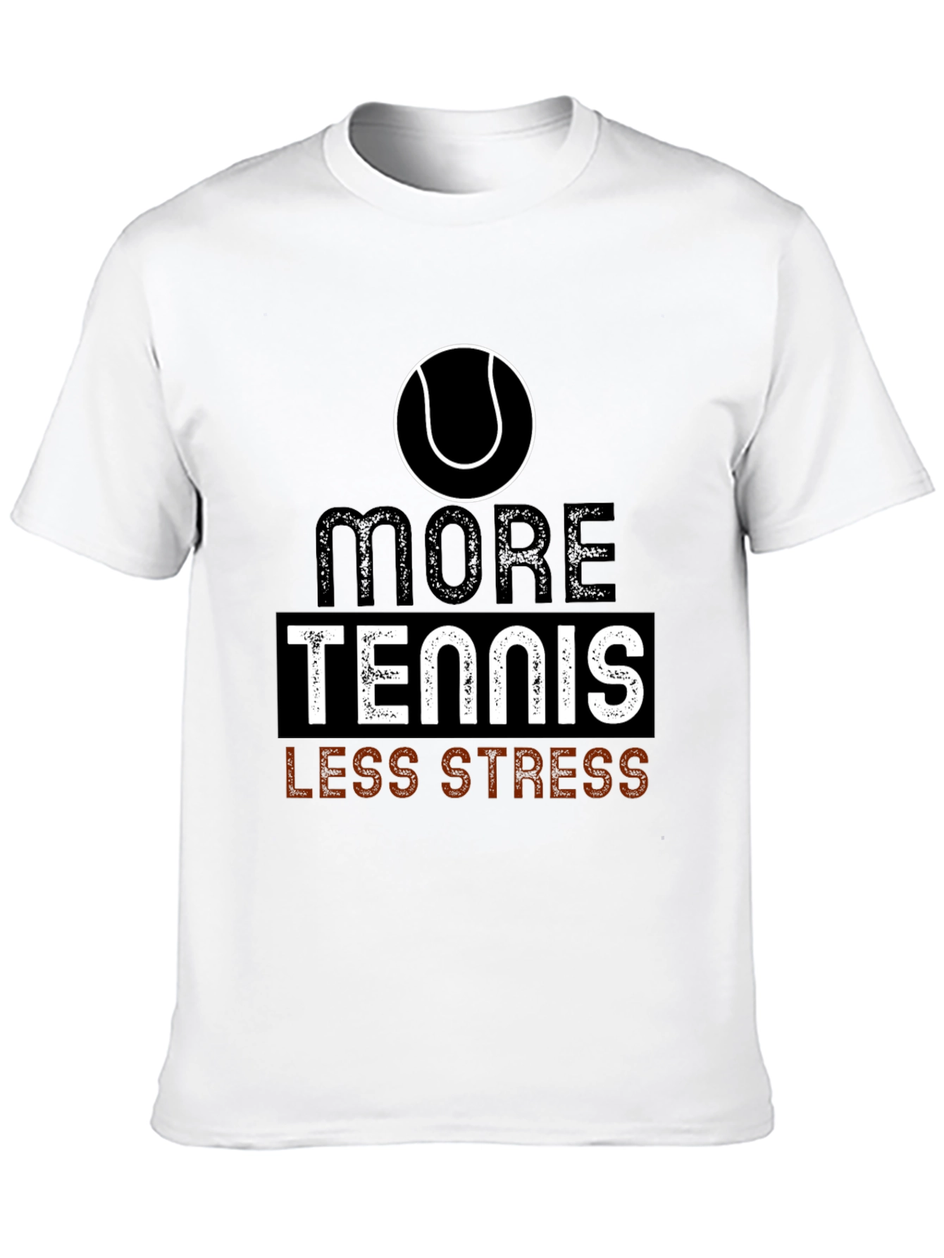 More Tennis Less Stress Graphic T-Shirt