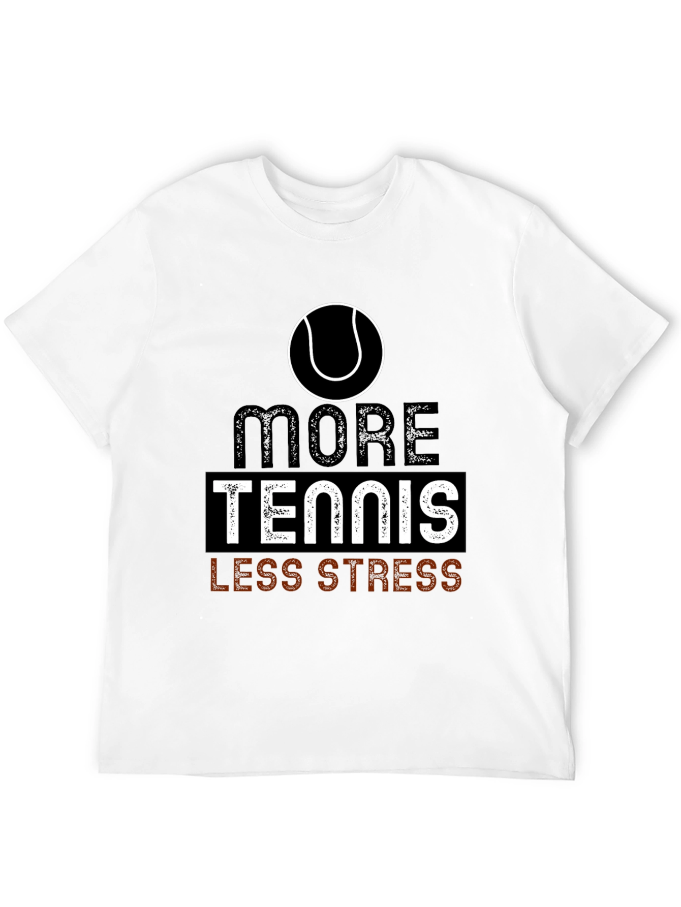 More Tennis Less Stress Graphic T-Shirt