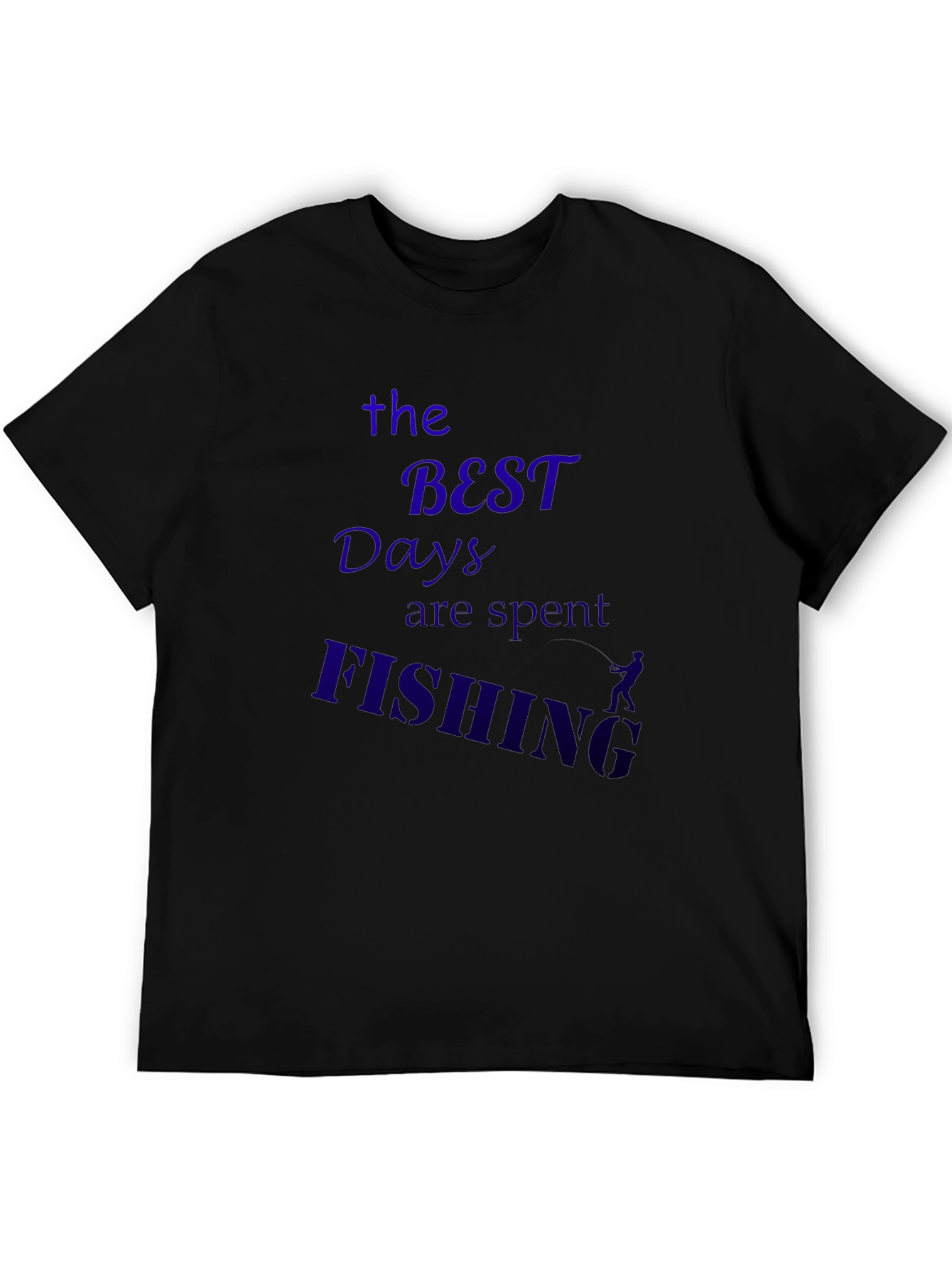 Fishing Days Black T-Shirt