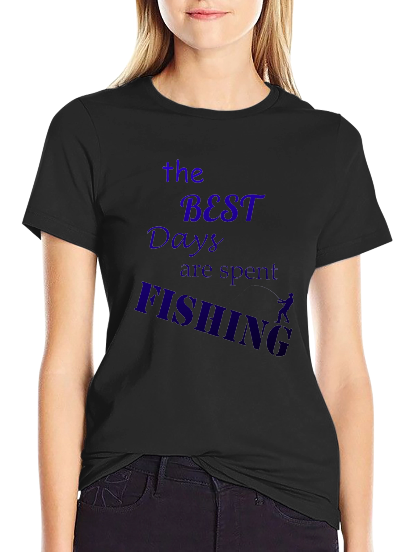 Fishing Days Black T-Shirt