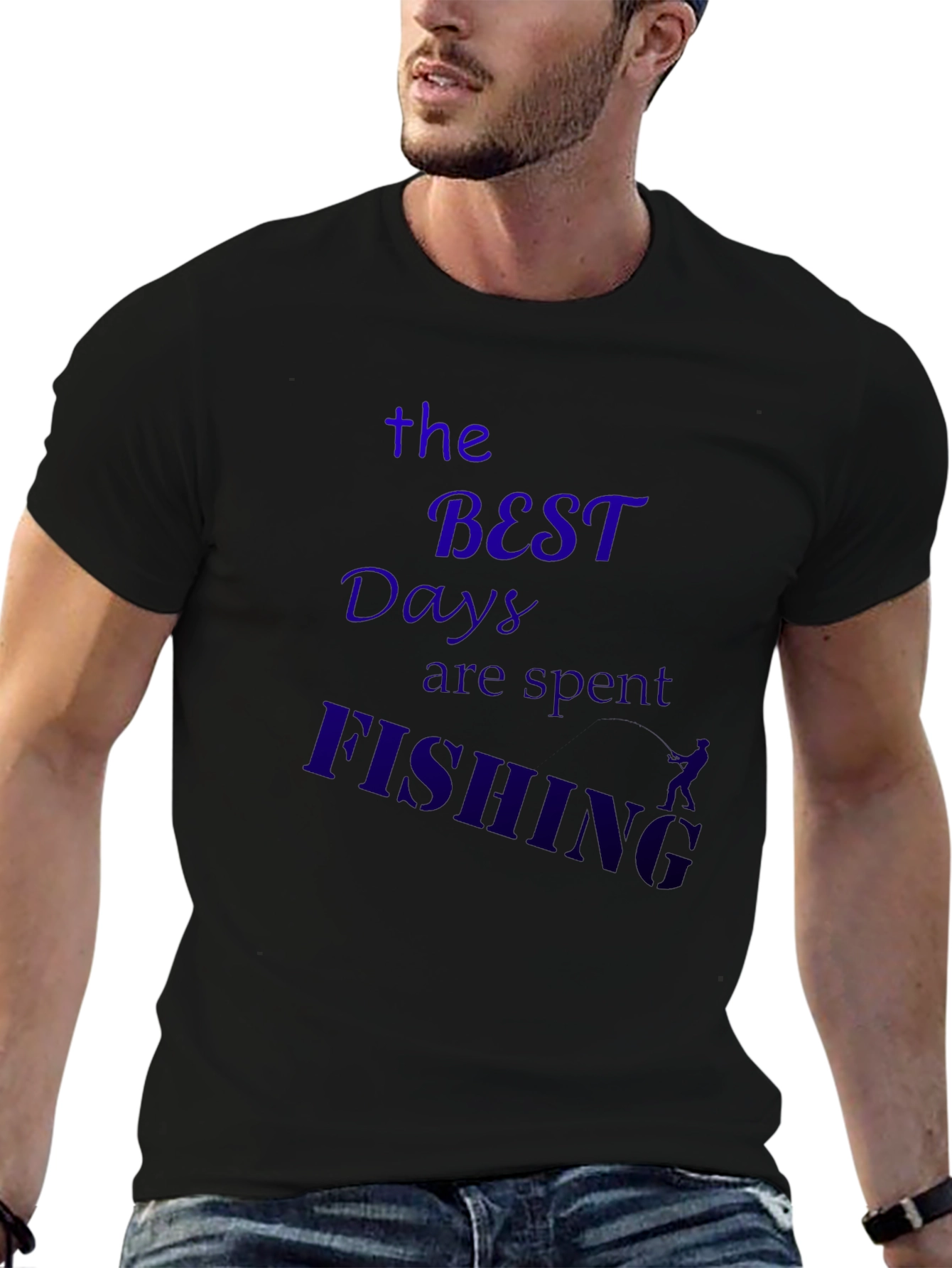 Fishing Days Black T-Shirt