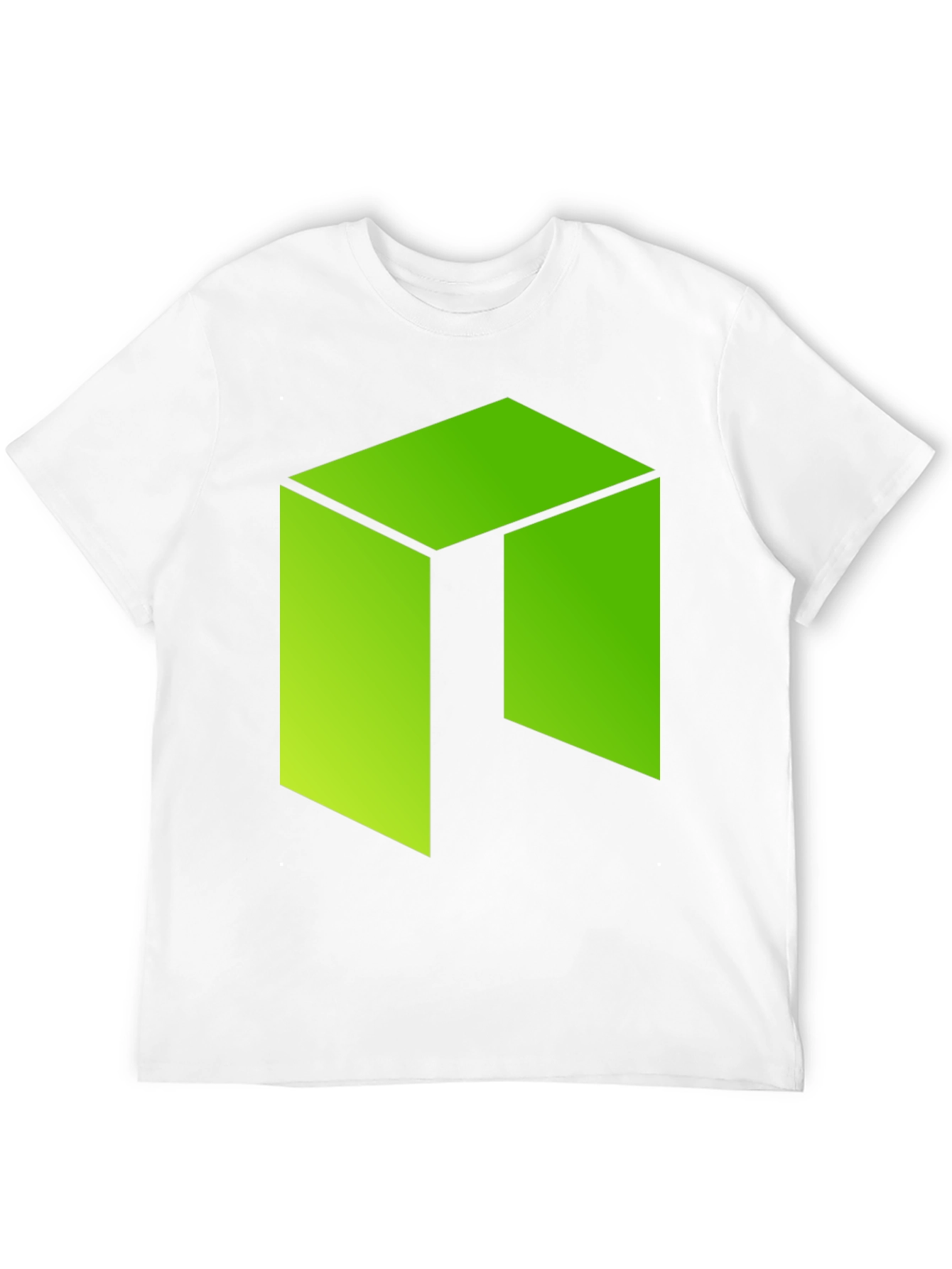 Neon Green Abstract Graphic Print Black T-Shirt