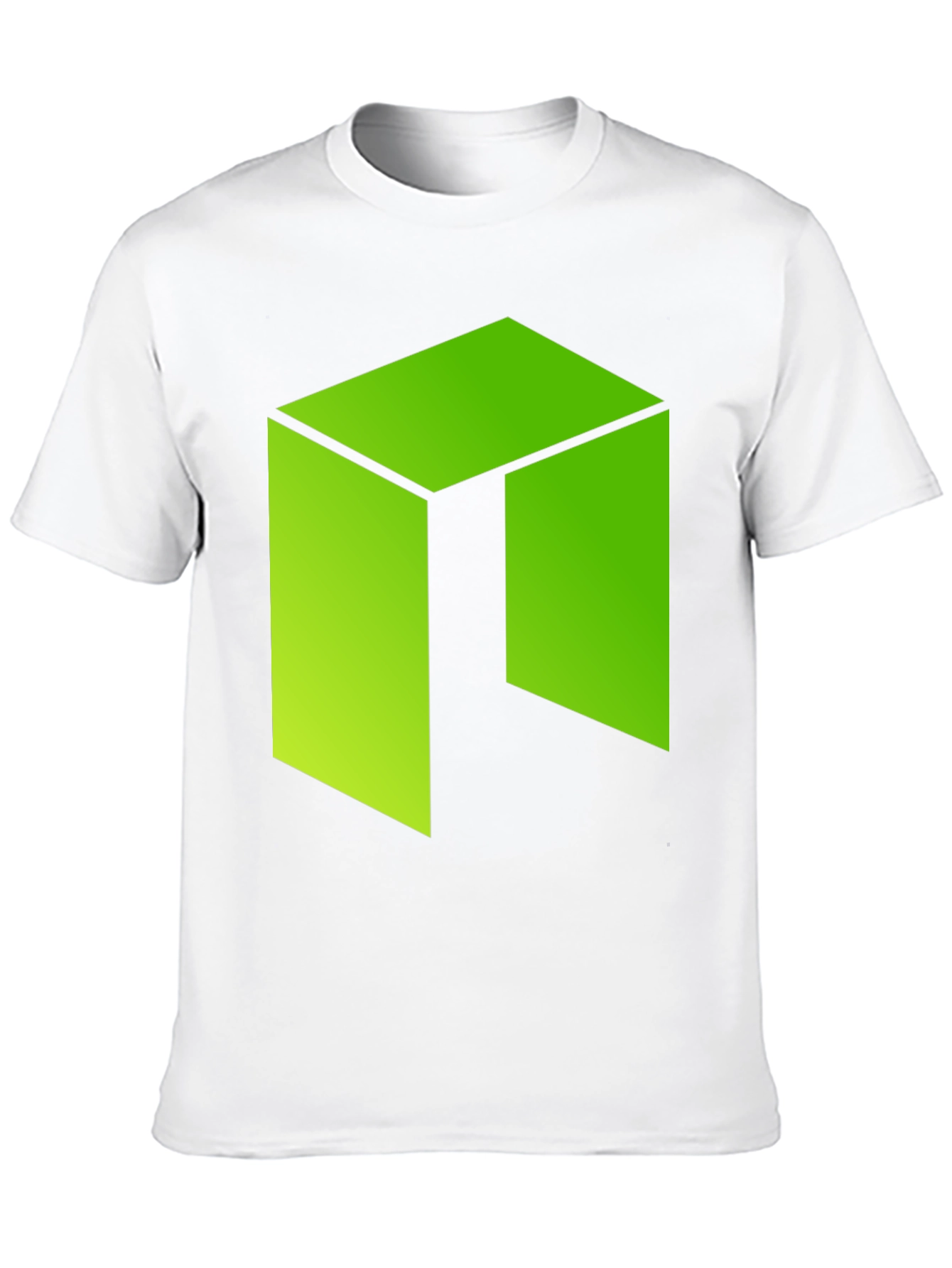 Neon Green Abstract Graphic Print Black T-Shirt