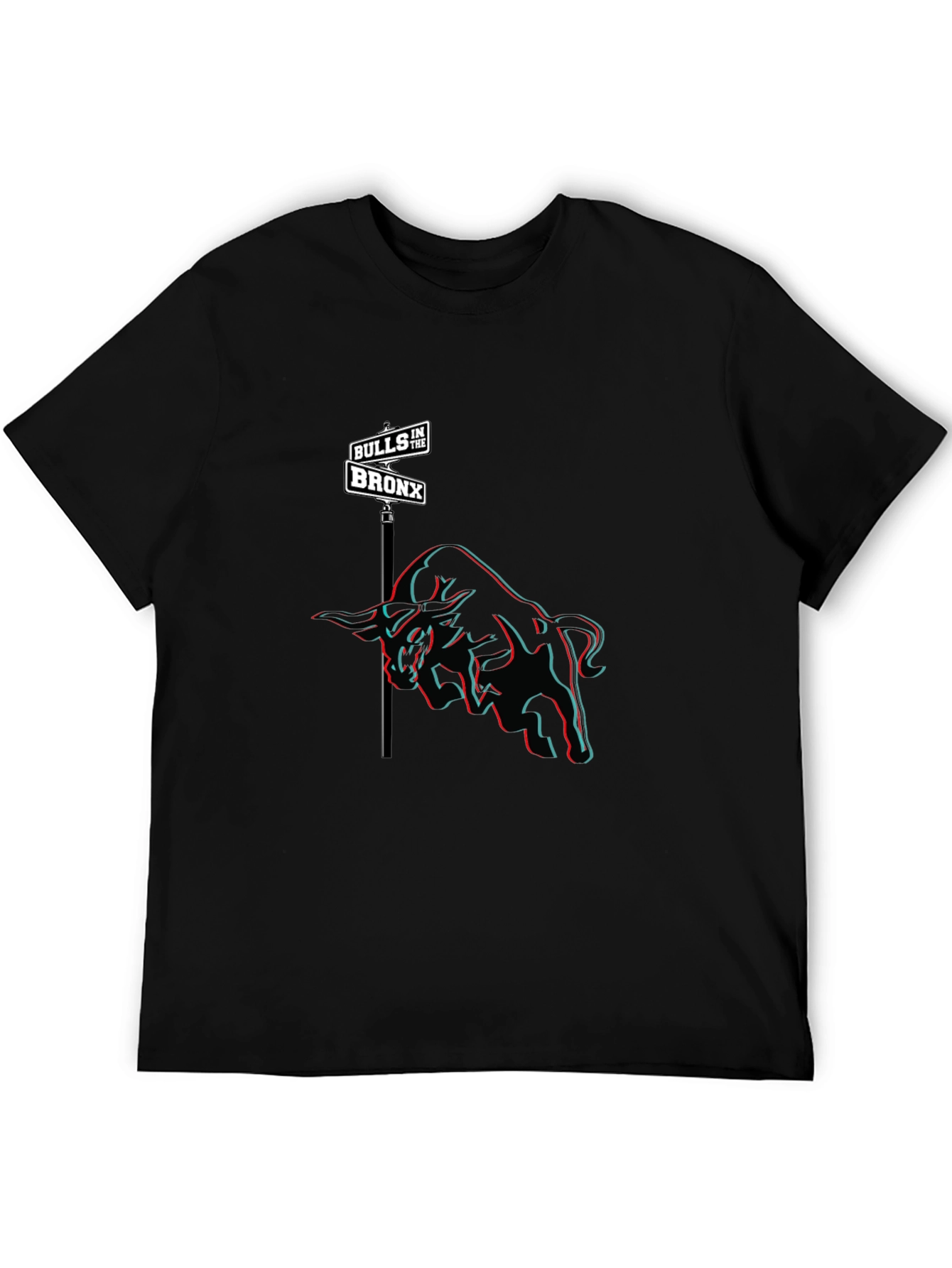 Bulls in the Bronx Graphic Print Black T-Shirt