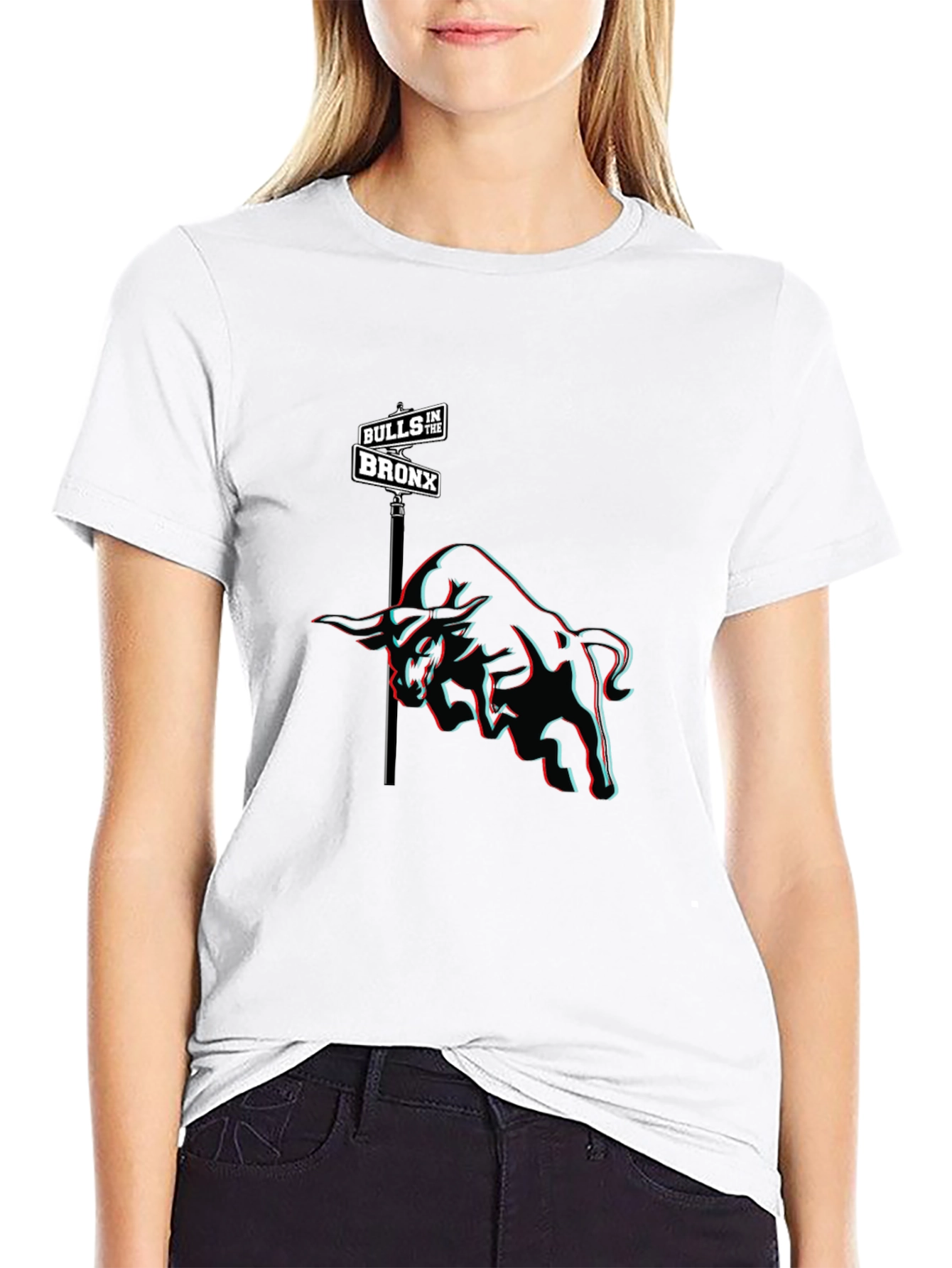 Bulls in the Bronx Graphic Print Black T-Shirt