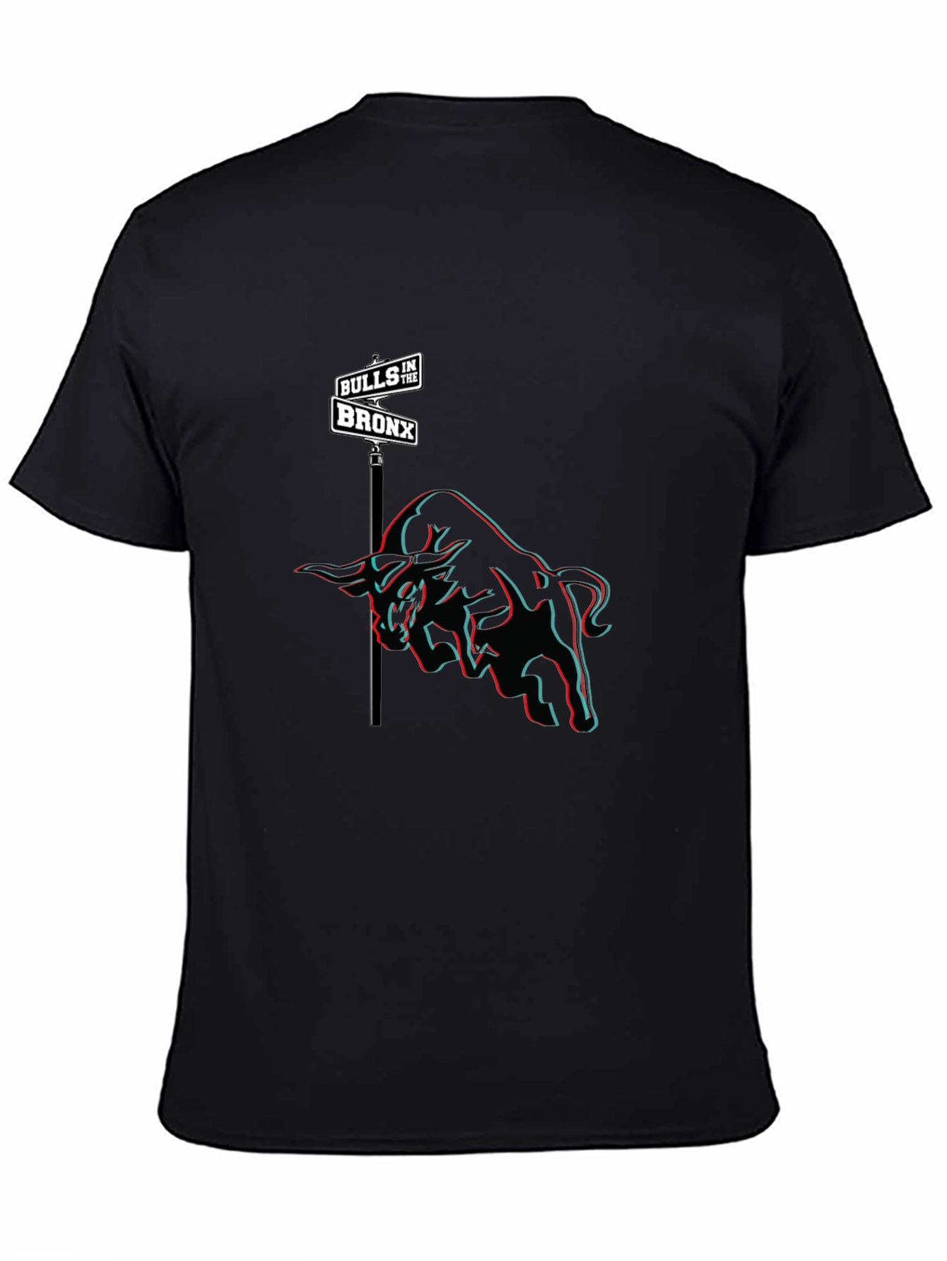 Bulls in the Bronx Graphic Print Black T-Shirt