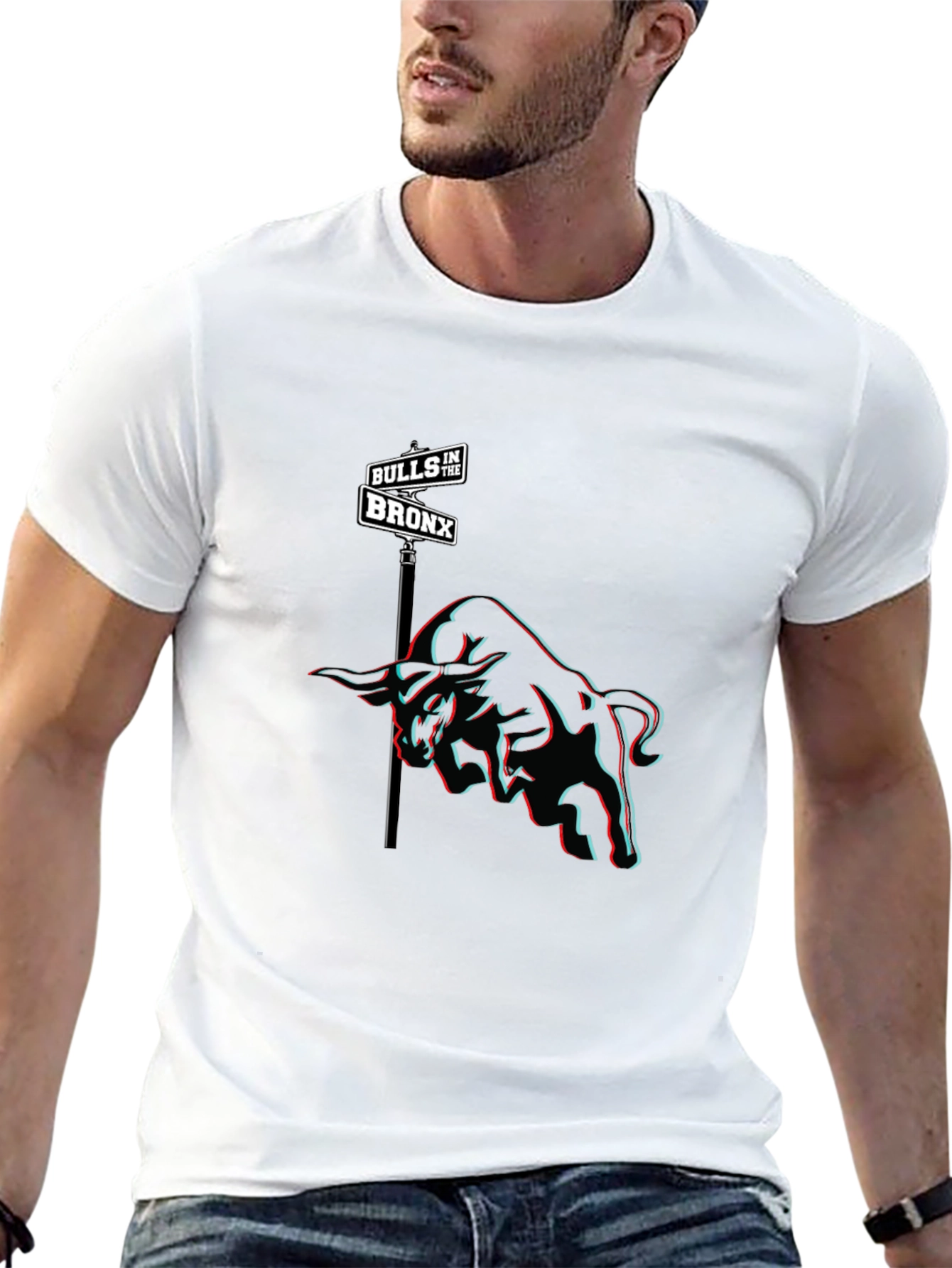 Bulls in the Bronx Graphic Print Black T-Shirt