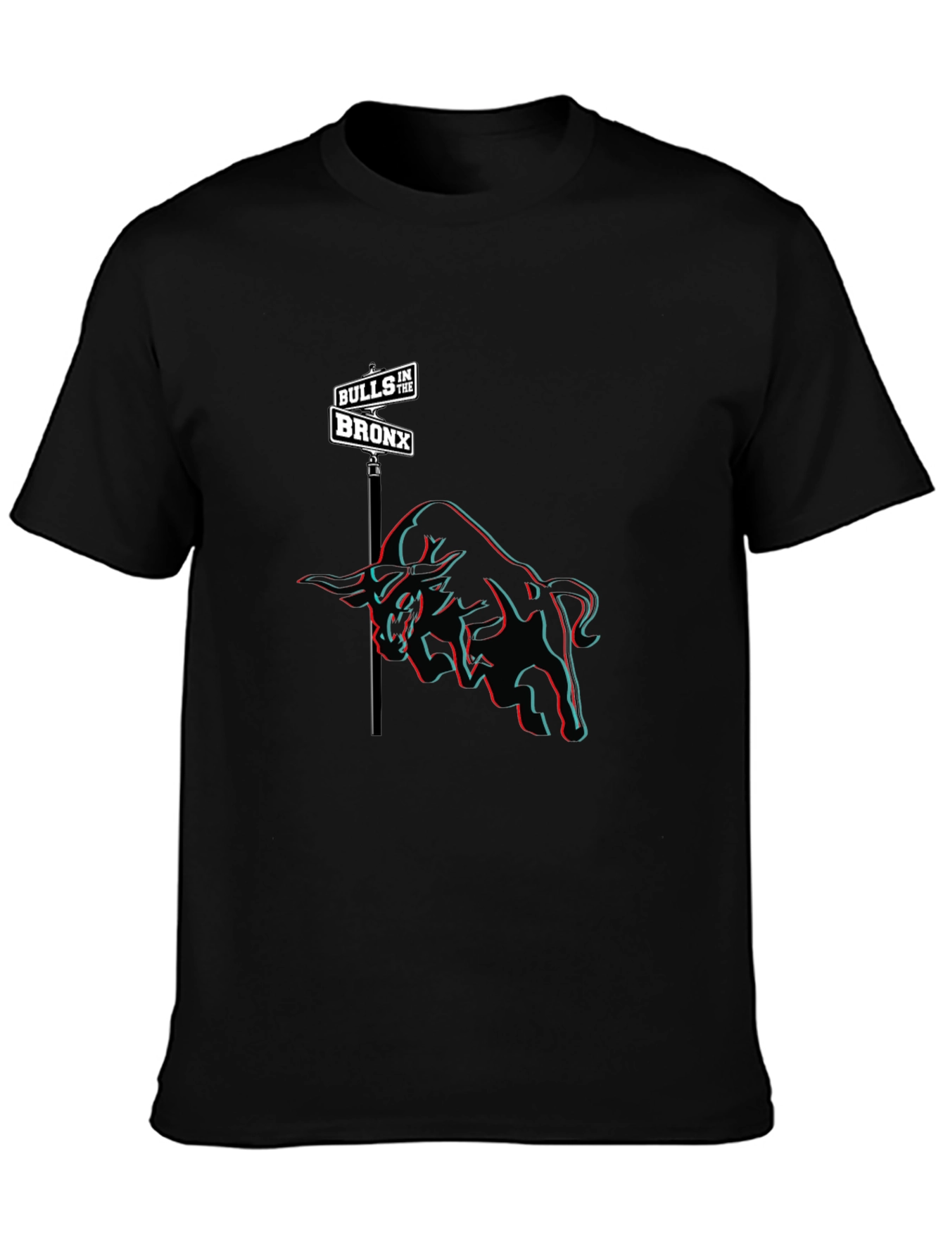 Bulls in the Bronx Graphic Print Black T-Shirt