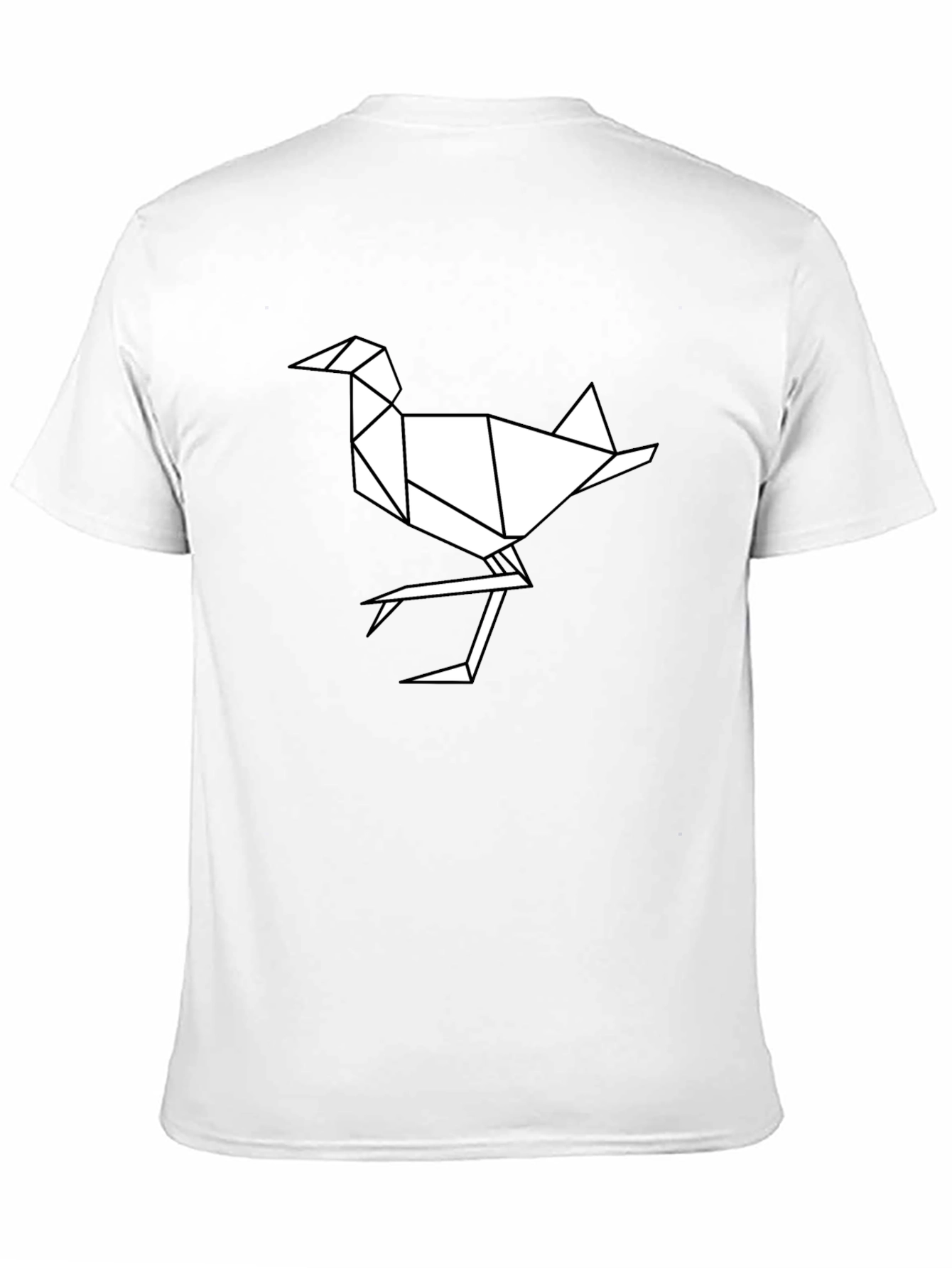 Origami Bird Graphic T-Shirt - Modern Geometric Design