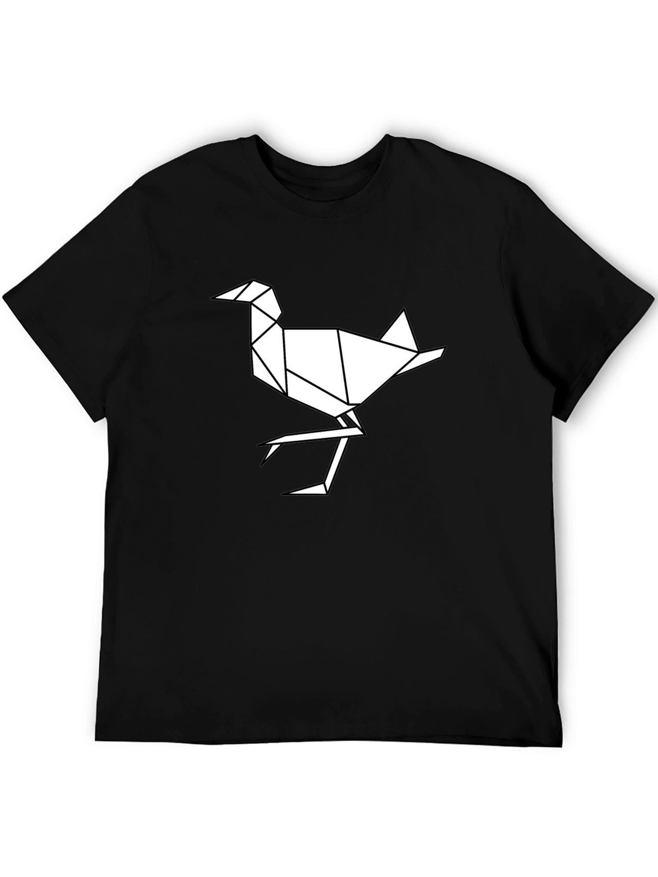 Origami Bird Graphic T-Shirt - Modern Geometric Design