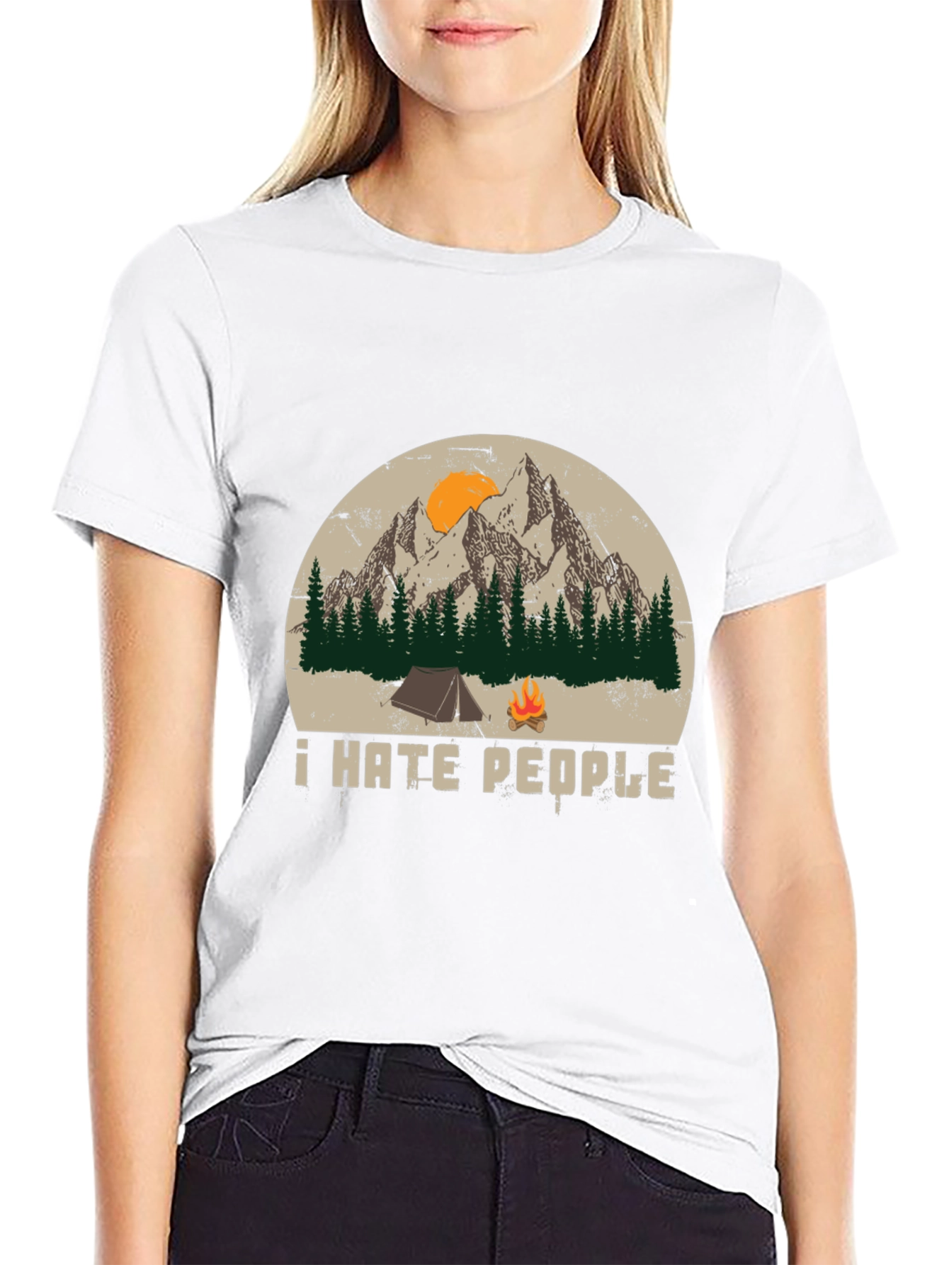 I Hate People Camping T-Shirt - Nature Lover Tee