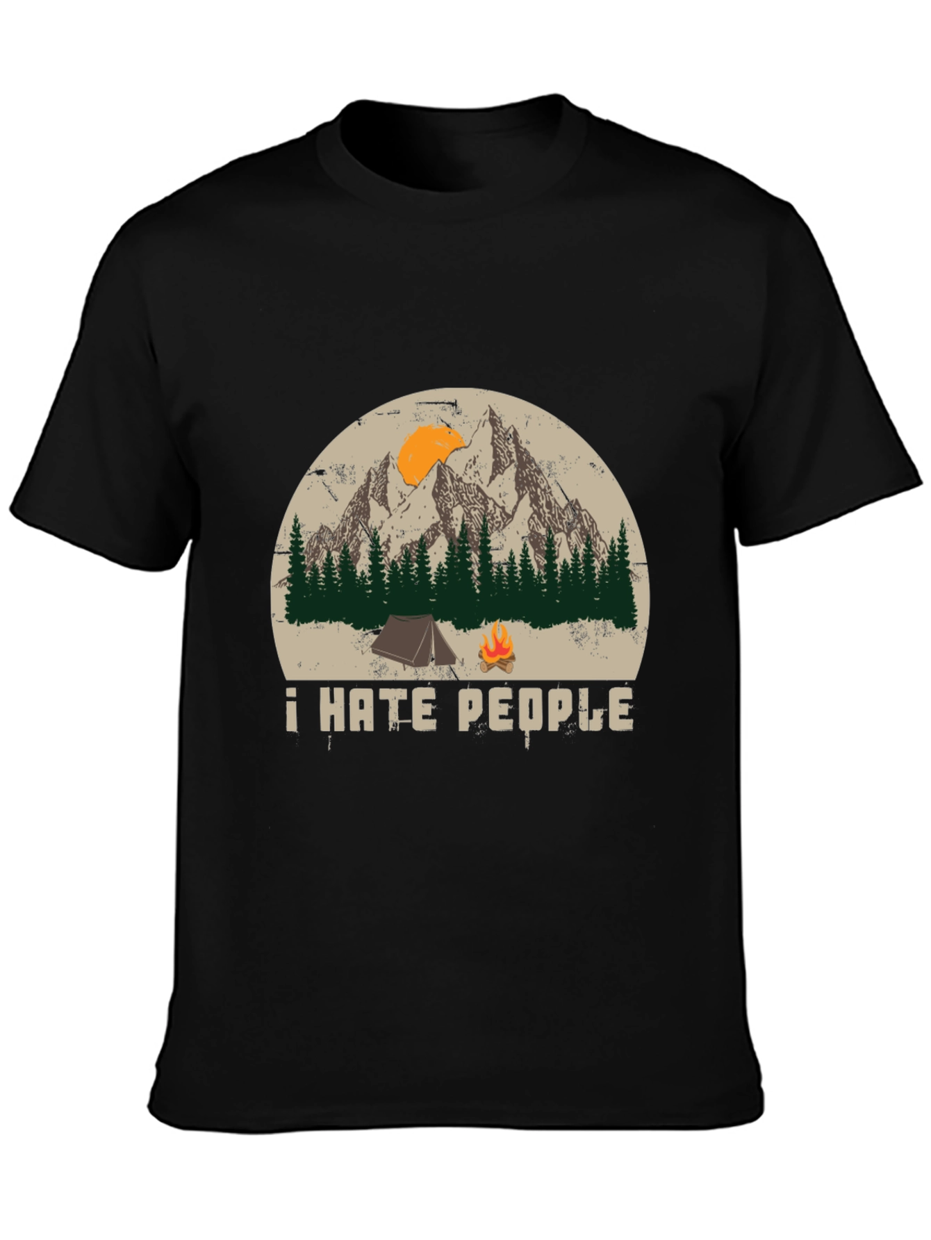 I Hate People Camping T-Shirt - Nature Lover Tee