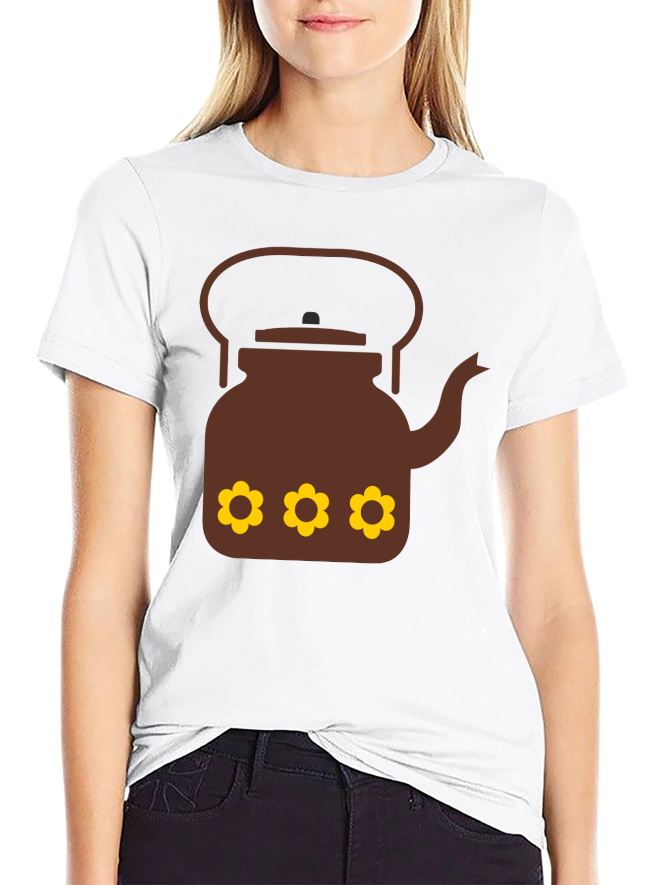 Retro Teapot Graphic T-Shirt - Funky Casual Tee
