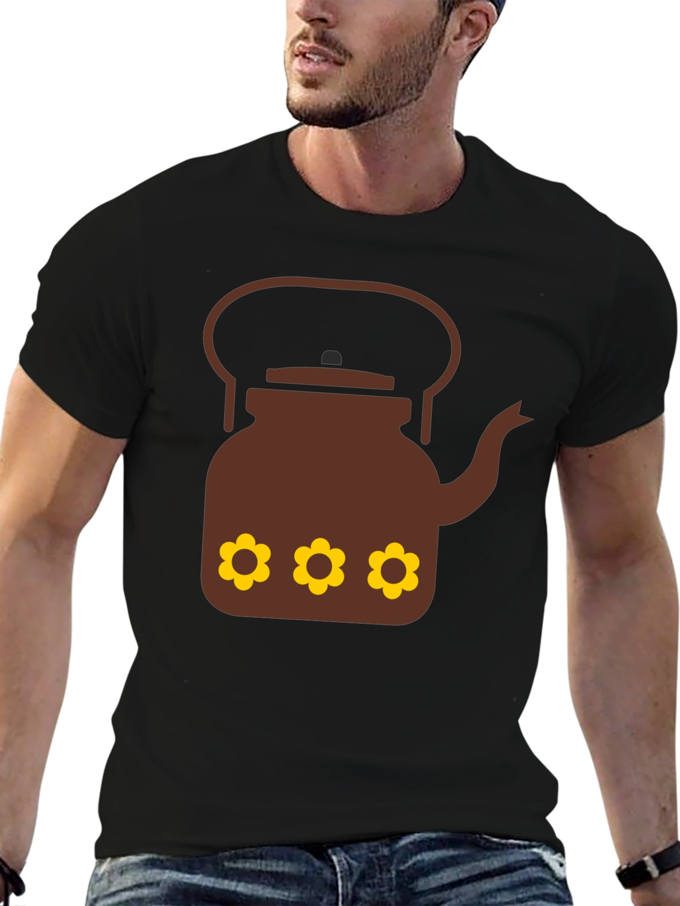 Retro Teapot Graphic T-Shirt - Funky Casual Tee