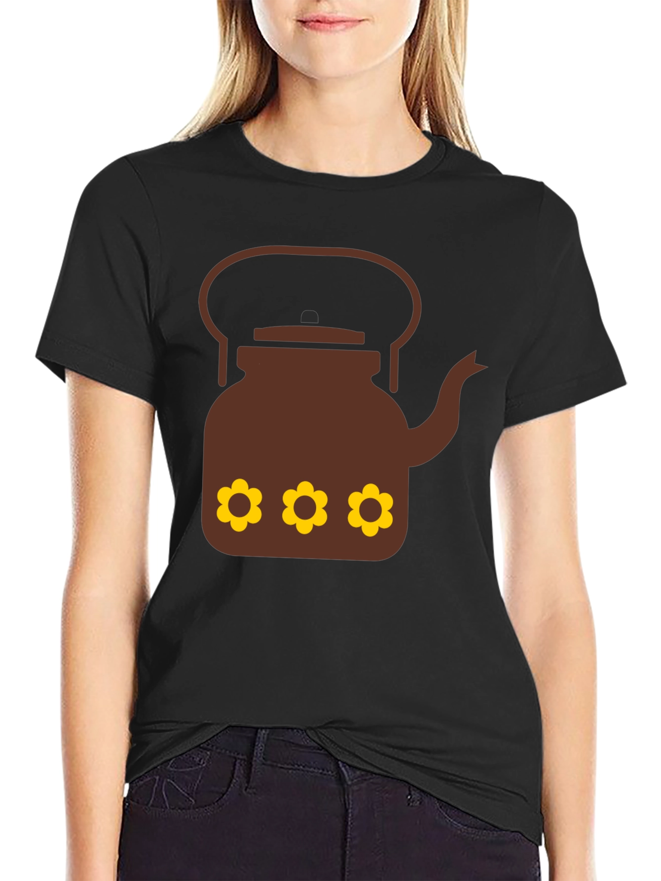 Retro Teapot Graphic T-Shirt - Funky Casual Tee