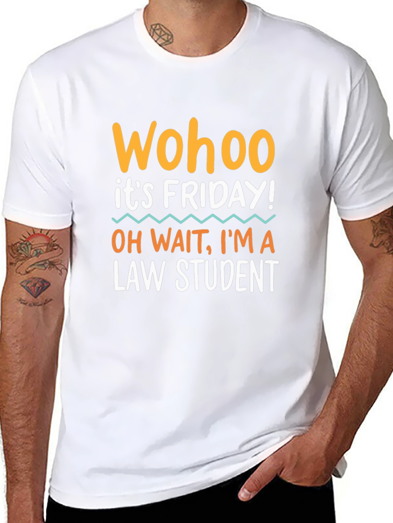 Wohoo Its Friday! Law Student Graphic Tee