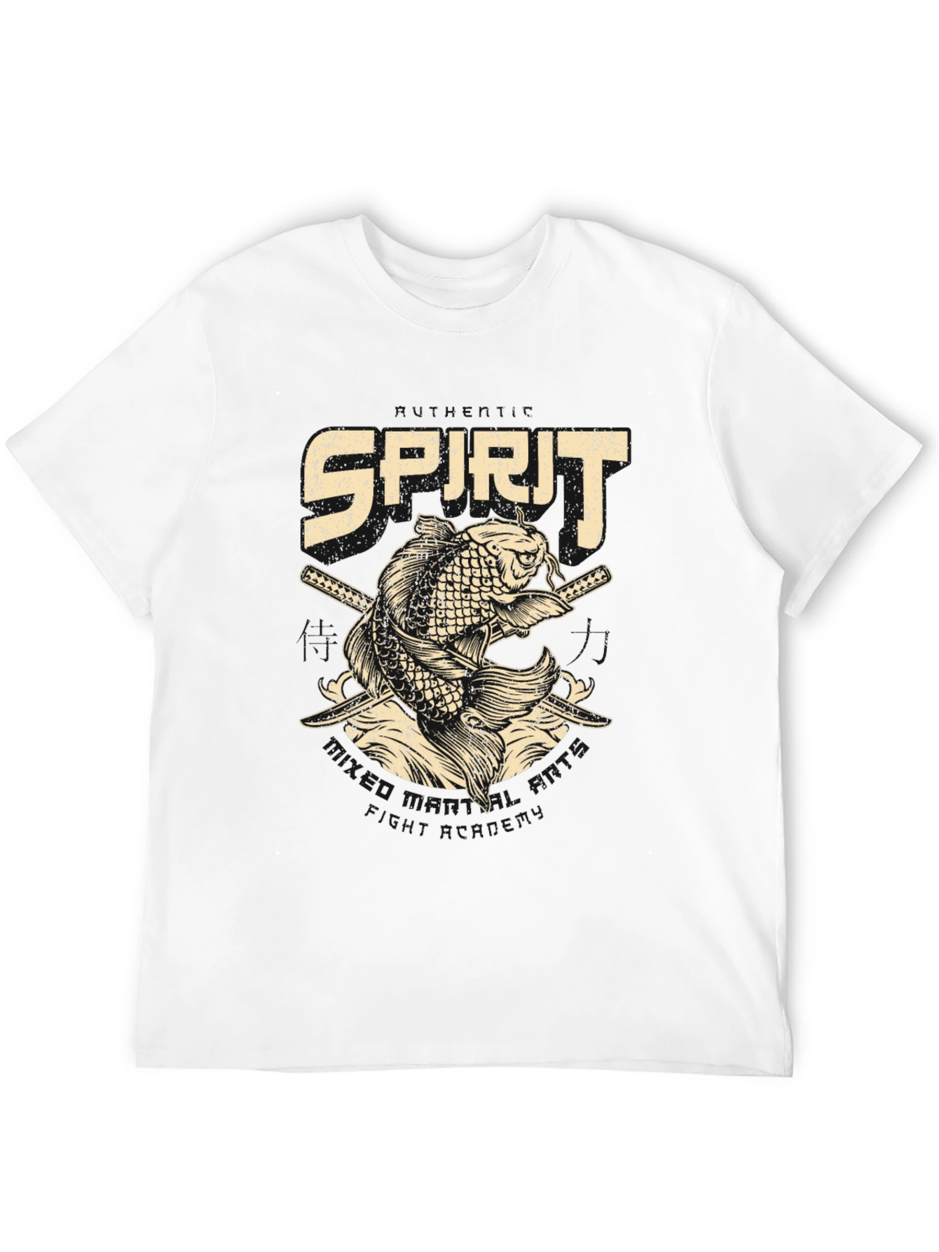 Koi Fish Spirit T-Shirt - Edgy Samurai Design