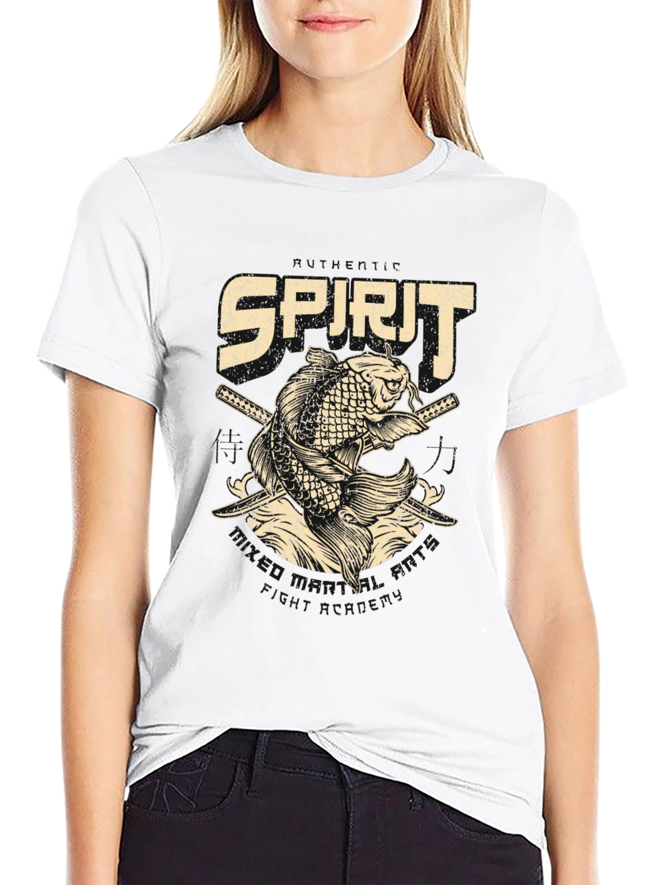 Koi Fish Spirit T-Shirt - Edgy Samurai Design