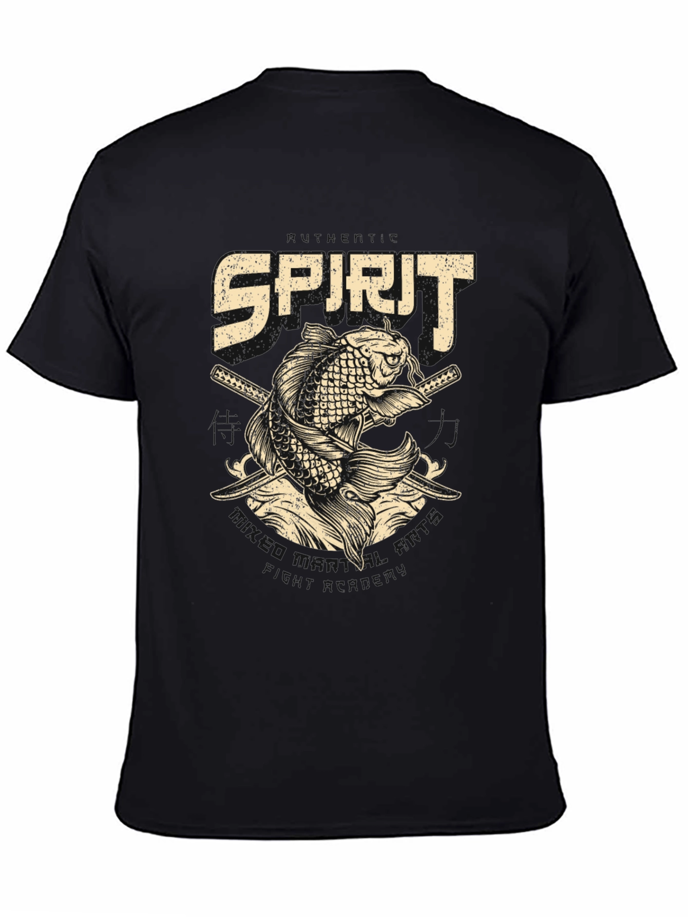 Koi Fish Spirit T-Shirt - Edgy Samurai Design