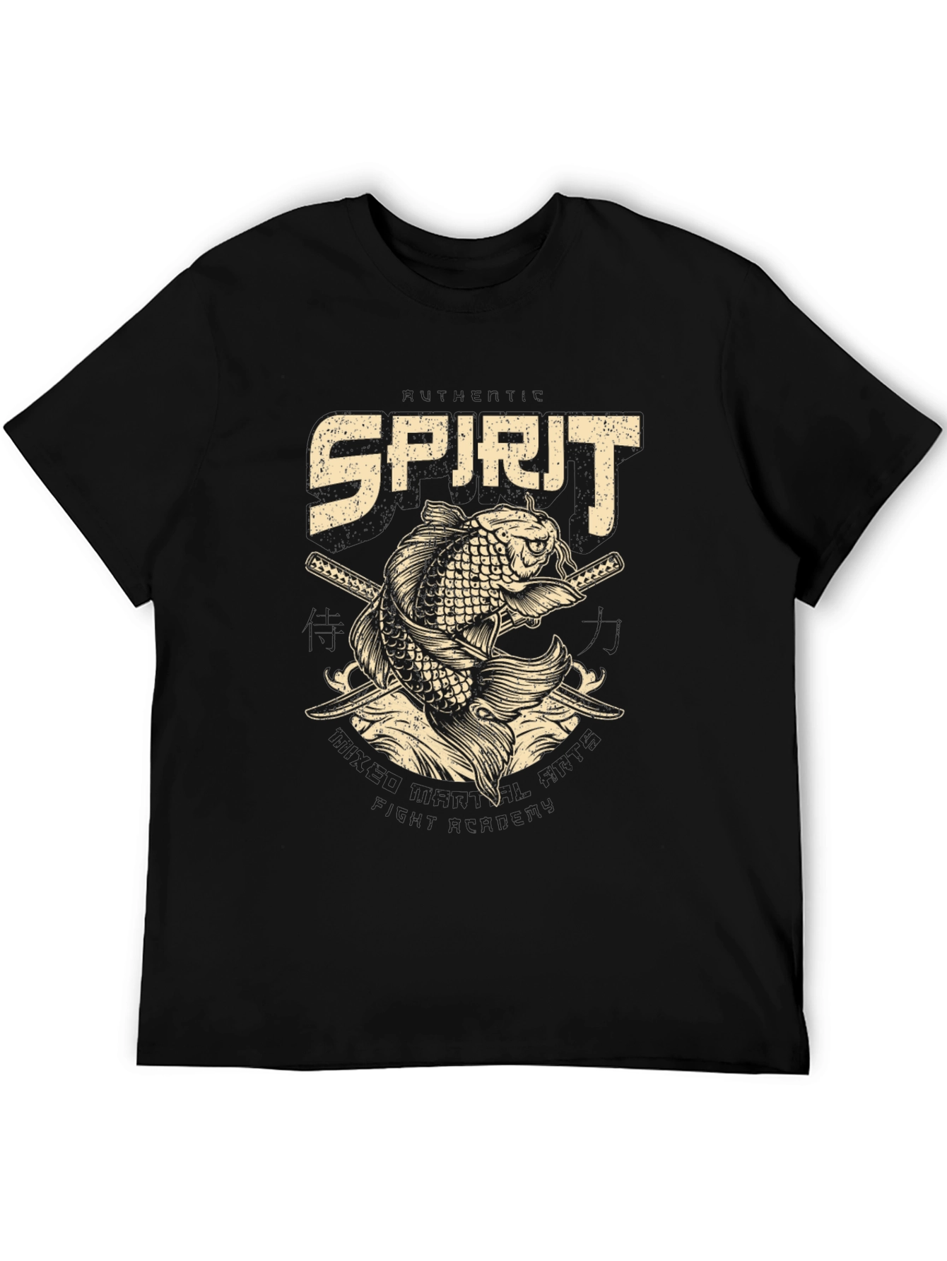 Koi Fish Spirit T-Shirt - Edgy Samurai Design