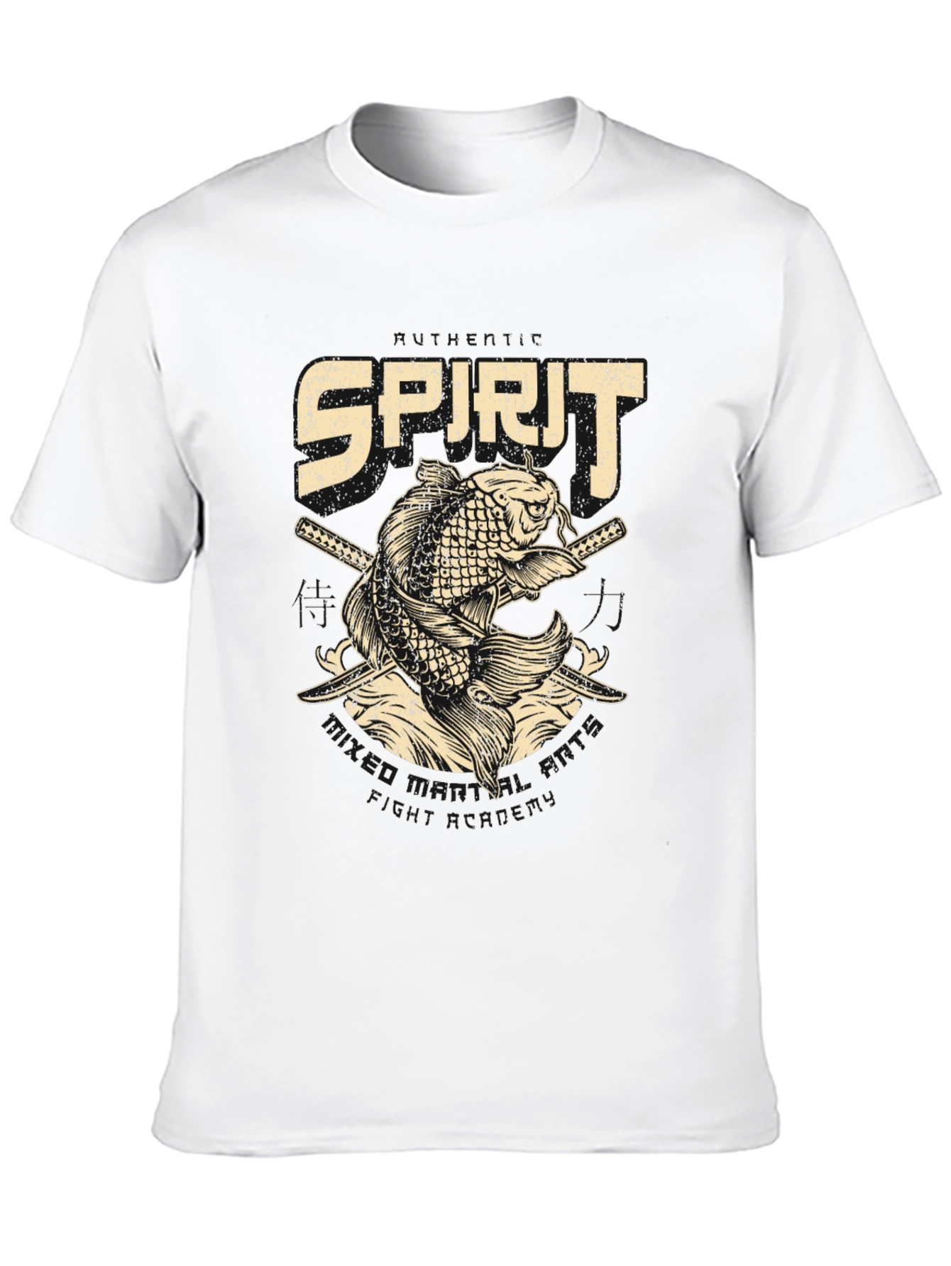 Koi Fish Spirit T-Shirt - Edgy Samurai Design