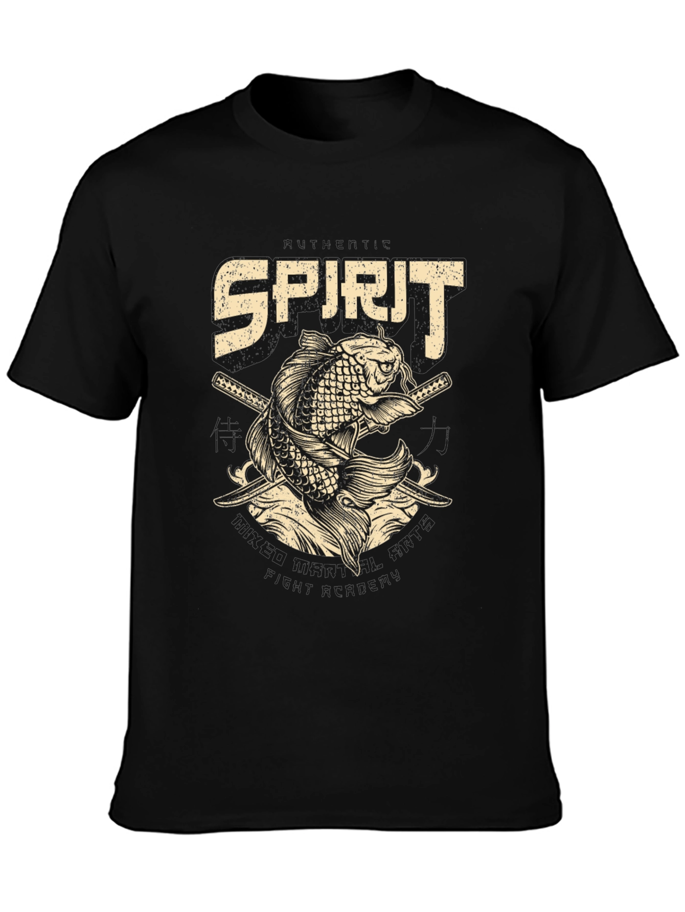 Koi Fish Spirit T-Shirt - Edgy Samurai Design