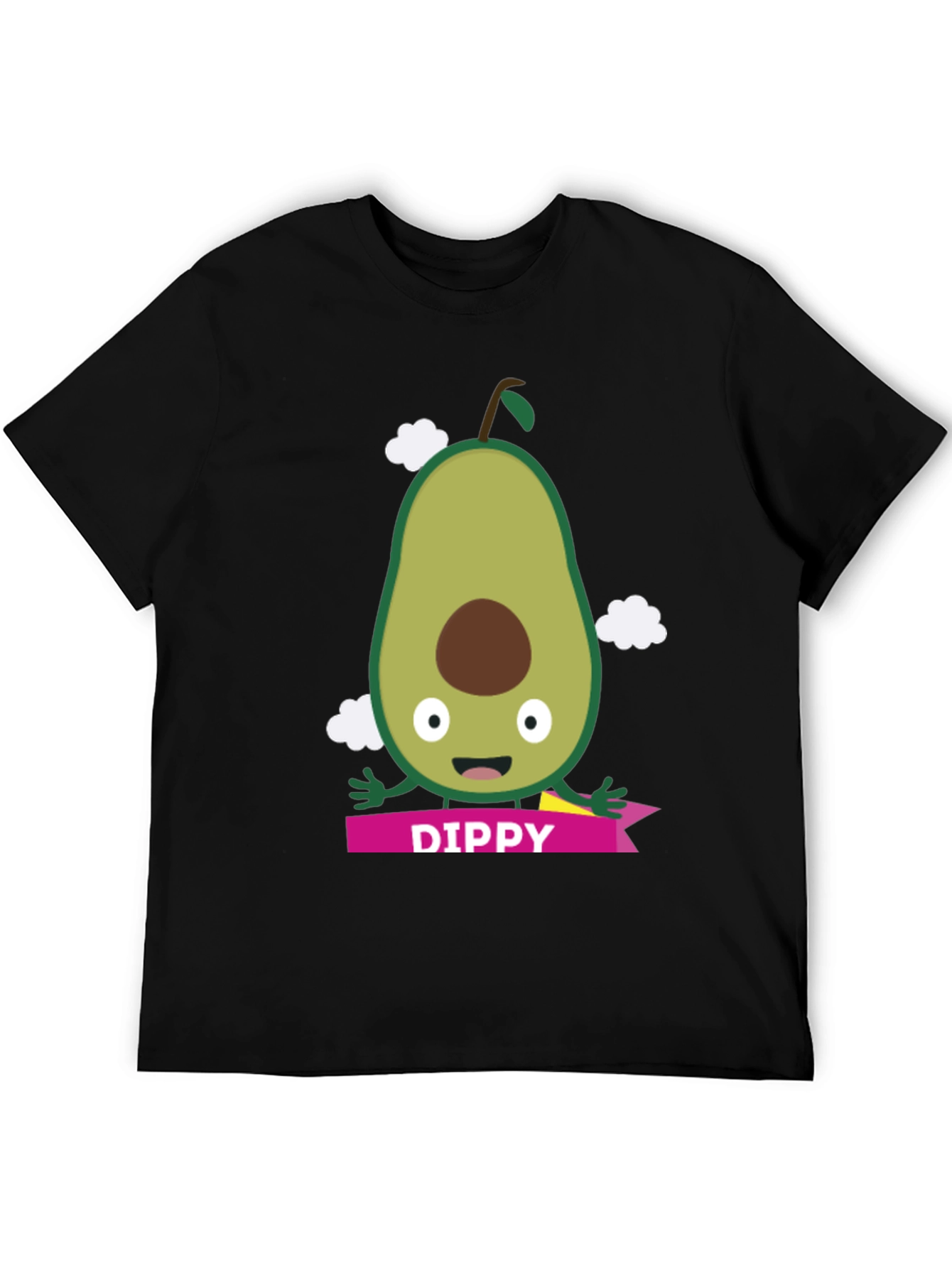Dippy Avocado Graphic Tee - Unisex Black T-Shirt