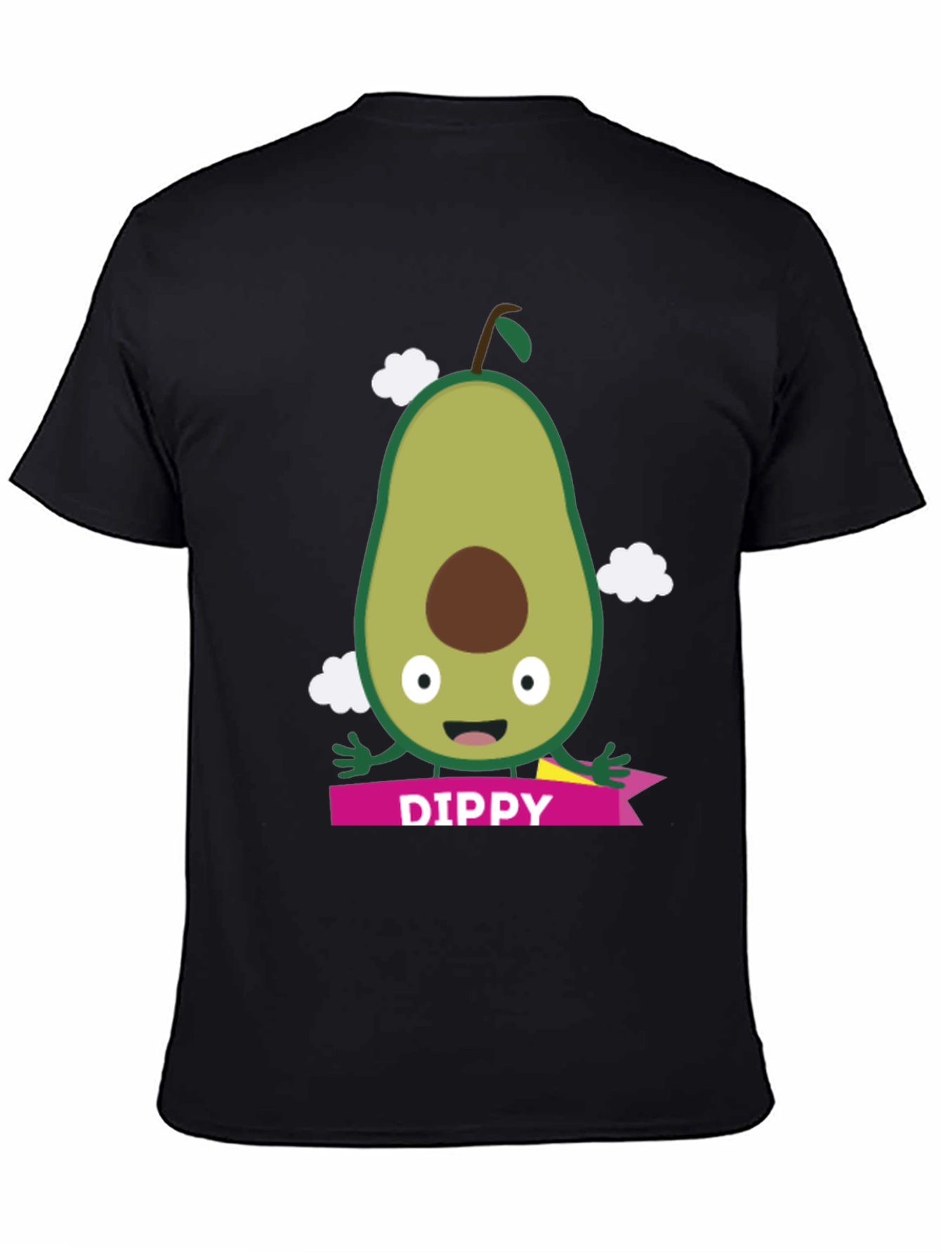 Dippy Avocado Graphic Tee - Unisex Black T-Shirt