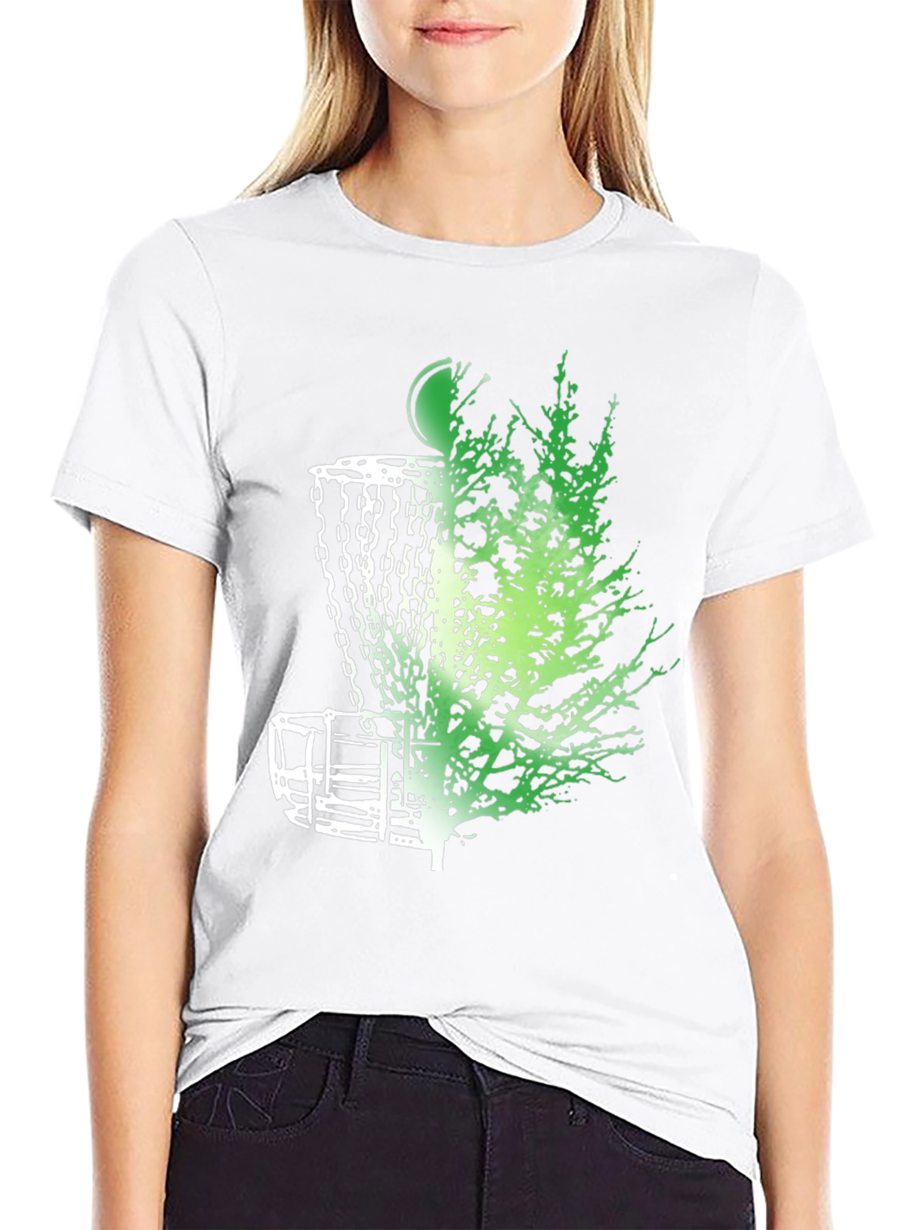 Disc Golf Basket & Tree Graphic Tee