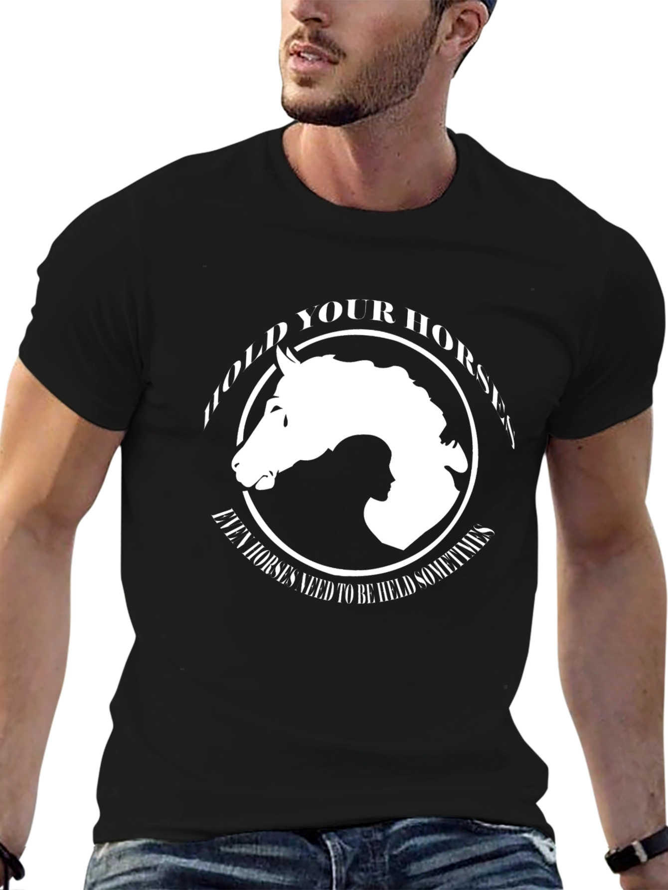 Hold Your Horses Graphic T-Shirt - Equestrian Style
