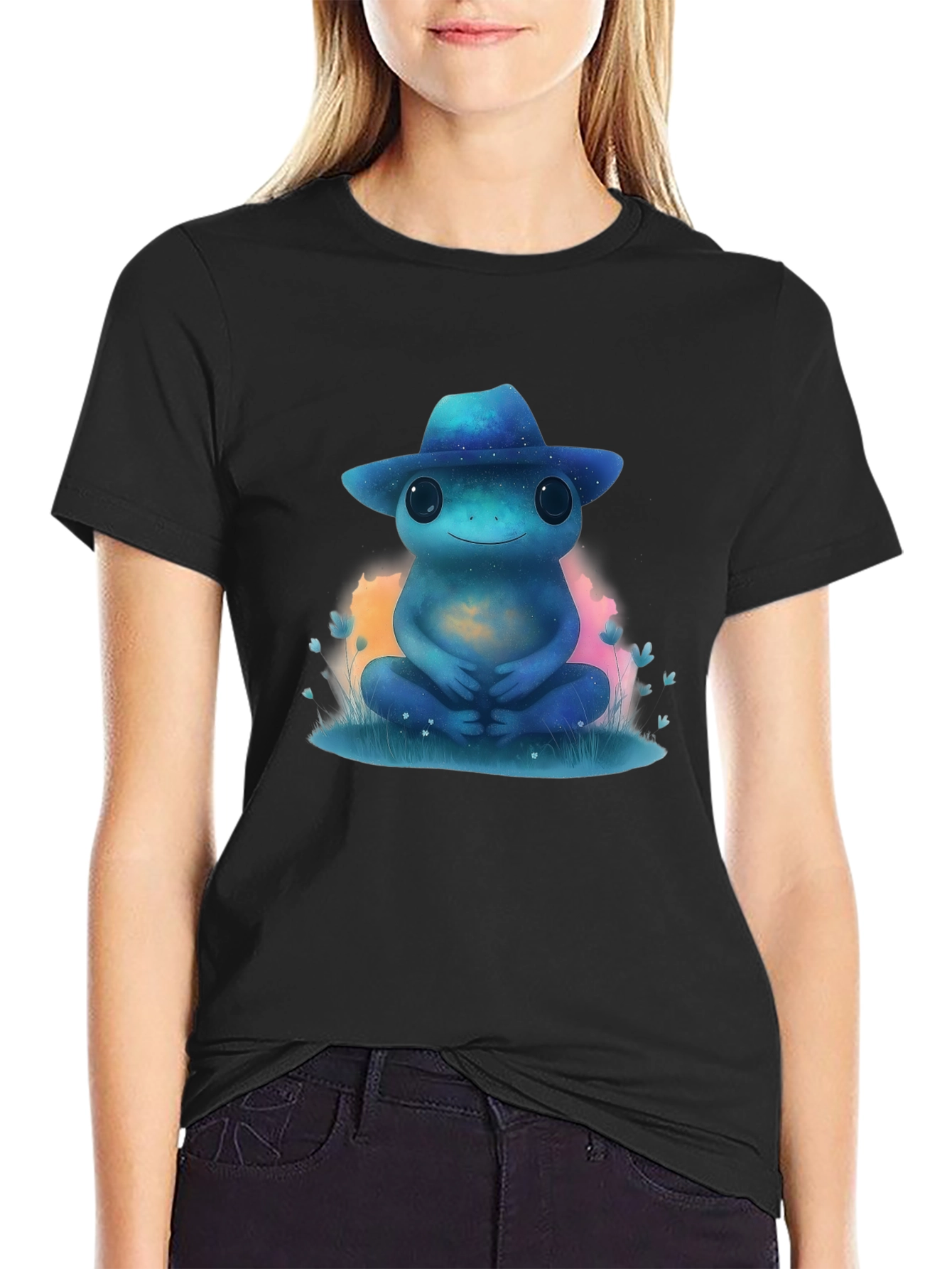 Cosmic Frog T-Shirt - Galaxy Hat Design
