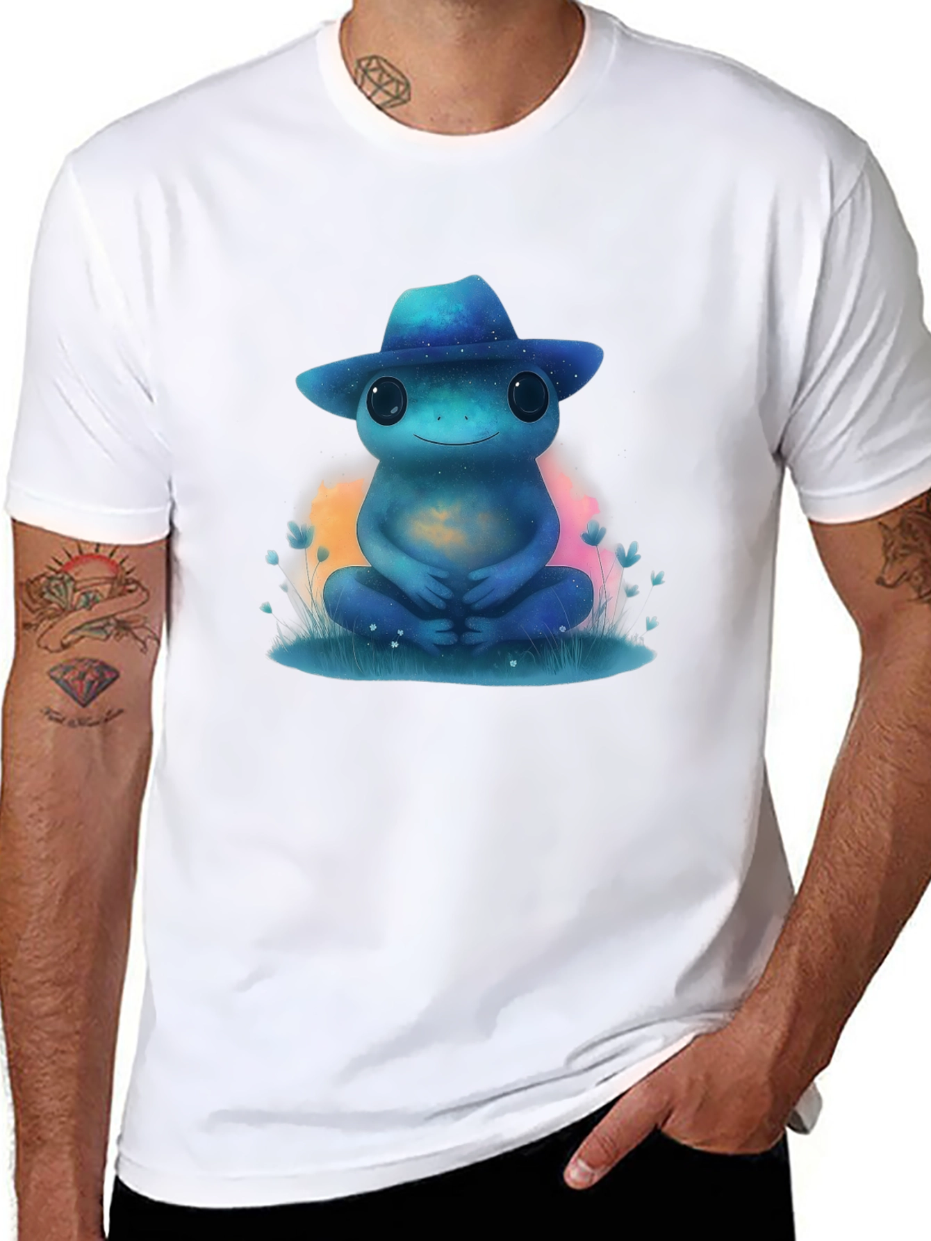Cosmic Frog T-Shirt - Galaxy Hat Design