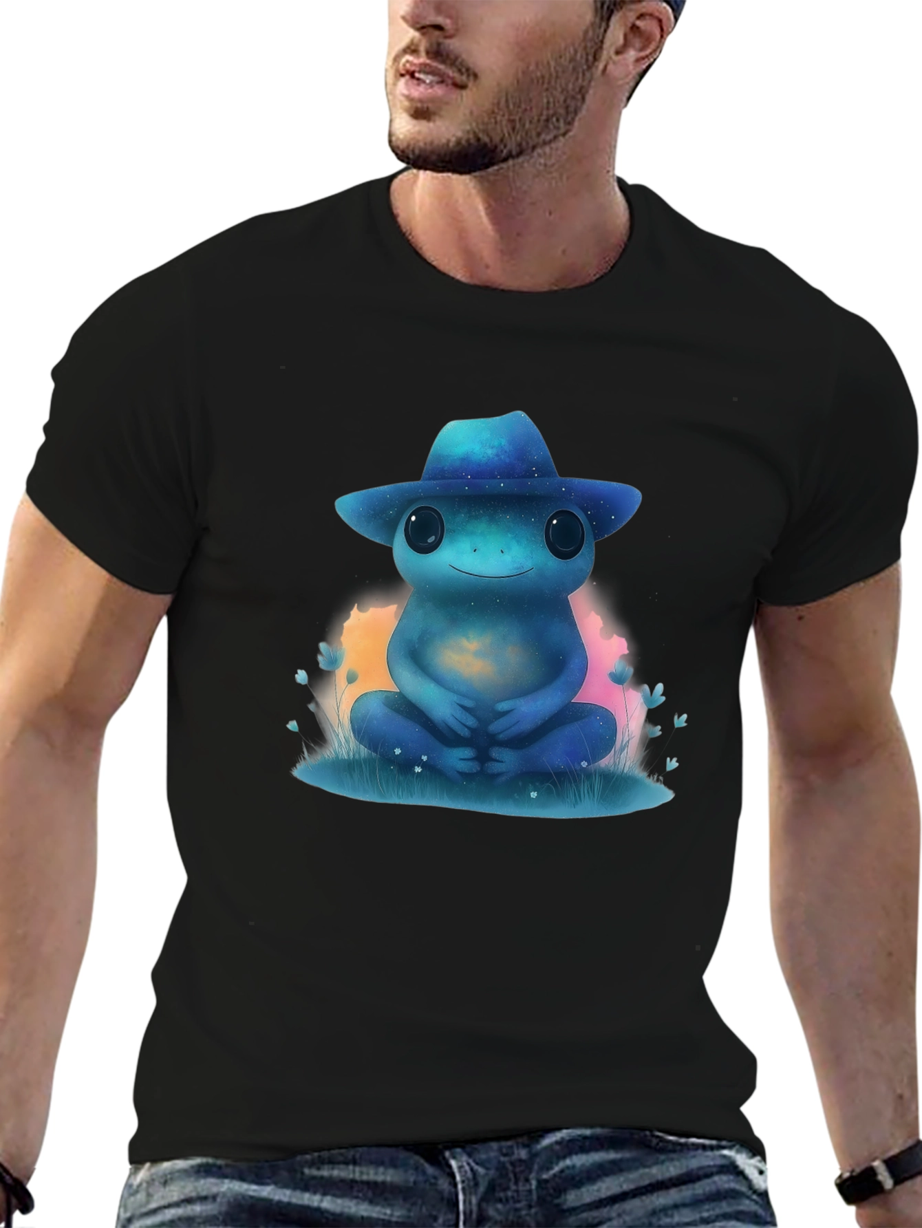 Cosmic Frog T-Shirt - Galaxy Hat Design