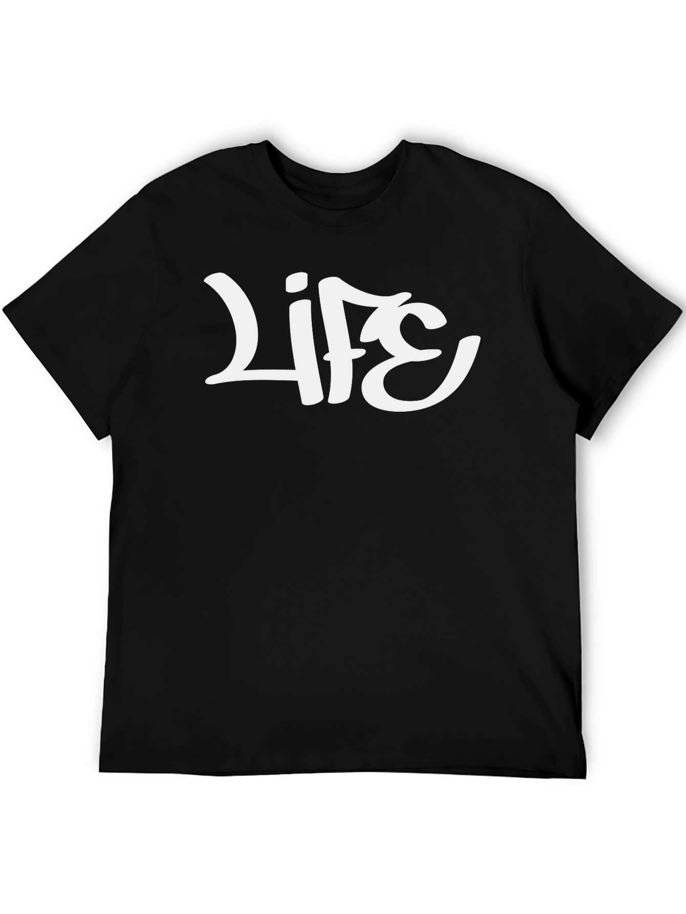 Life Graffiti Style T-Shirt - Black
