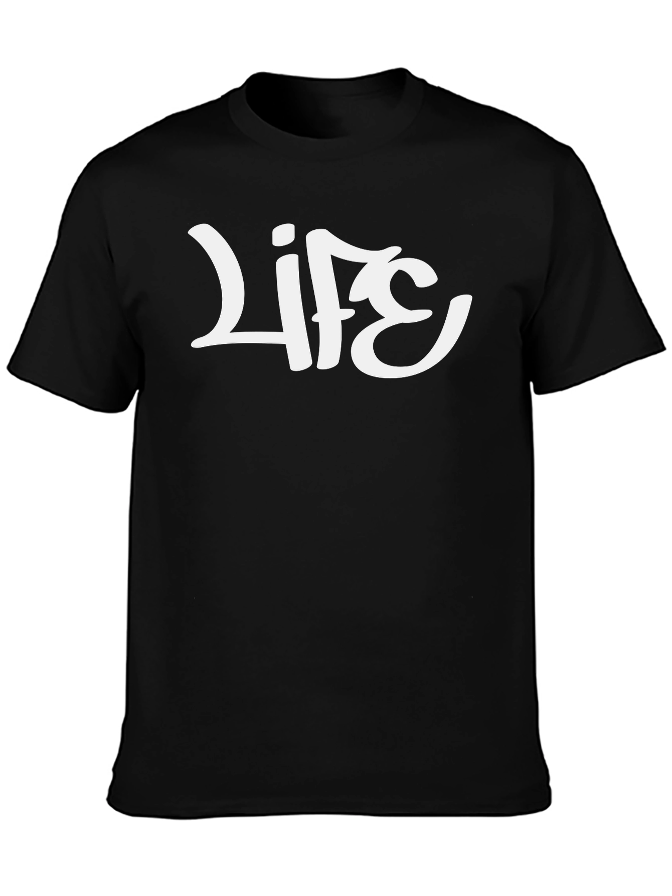 Life Graffiti Style T-Shirt - Black