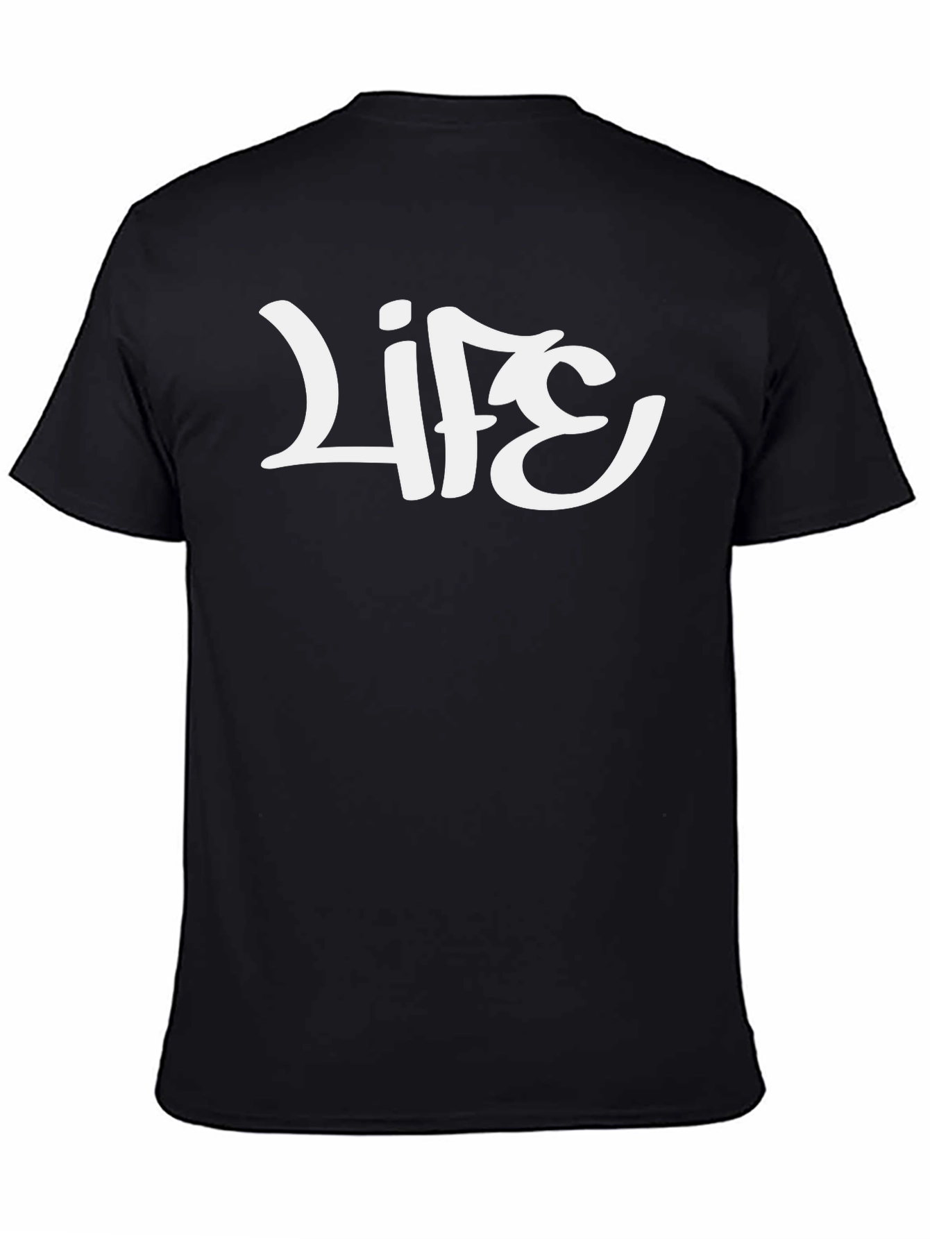 Life Graffiti Style T-Shirt - Black