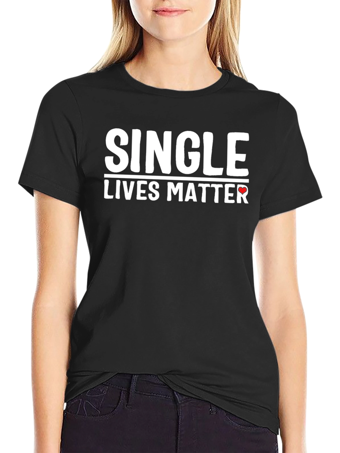 Single Lives Matter Graphic Tee - Black Cotton T-Shirt