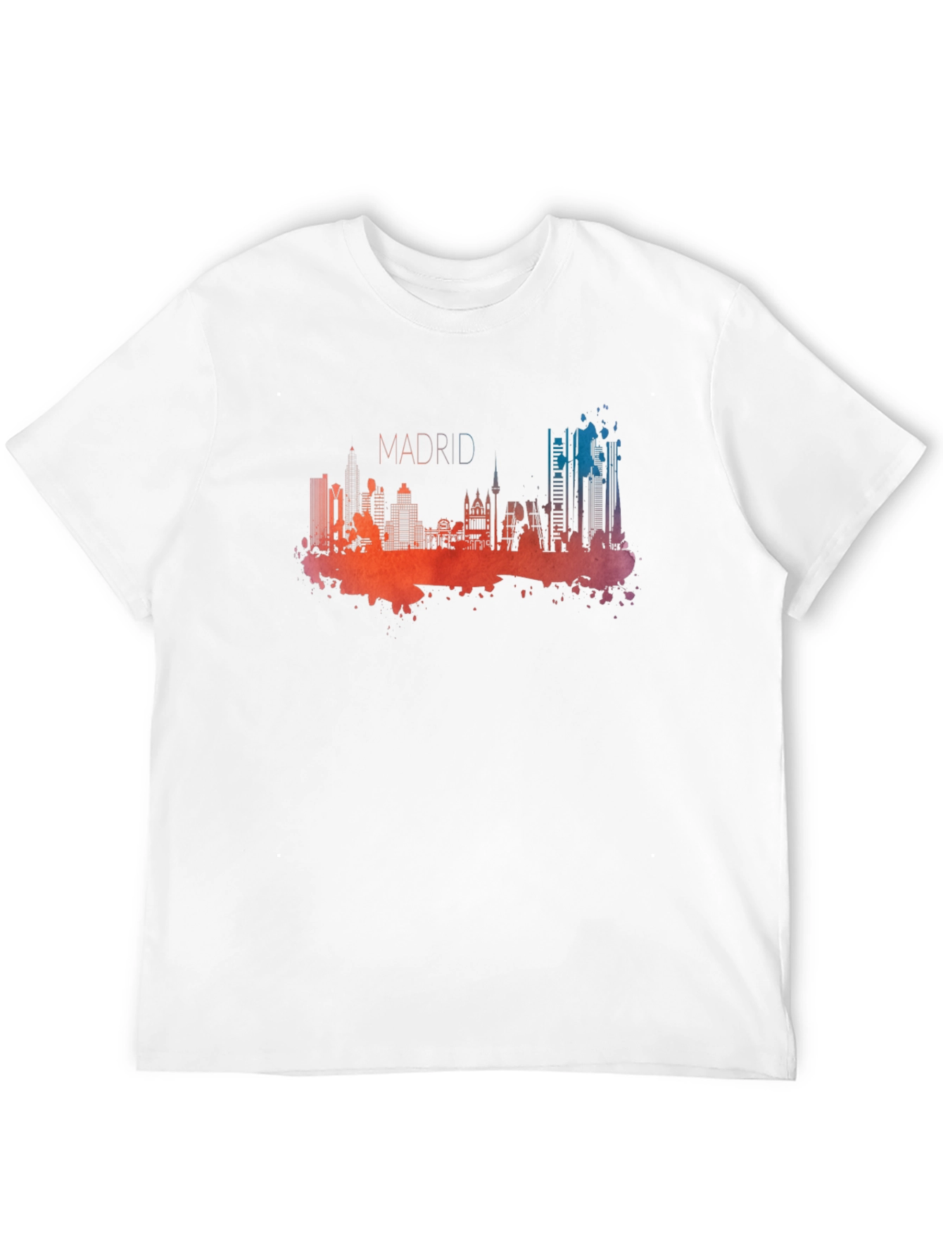 Madrid Skyline Graphic T-Shirt - Mens Black Tee