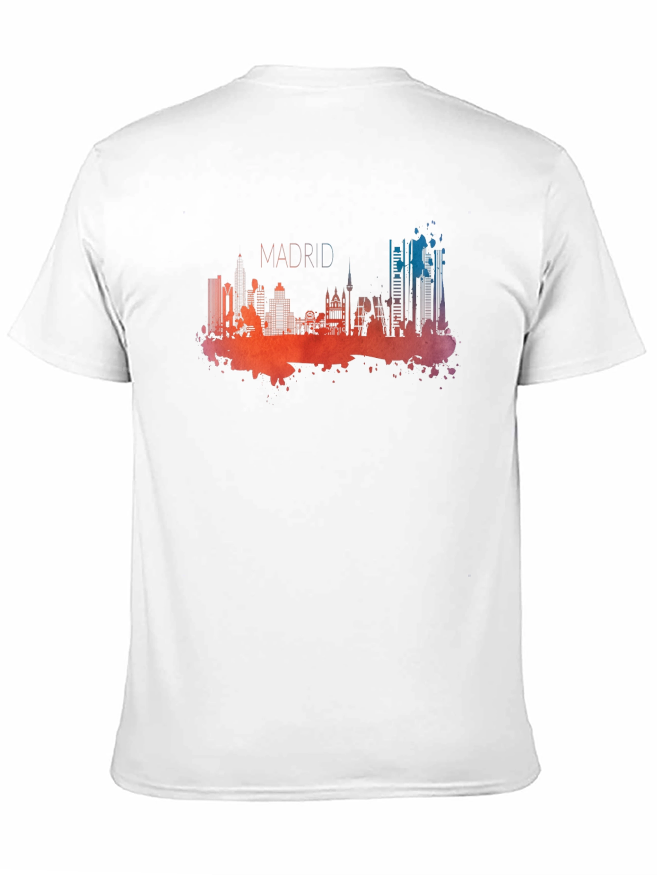 Madrid Skyline Graphic T-Shirt - Mens Black Tee