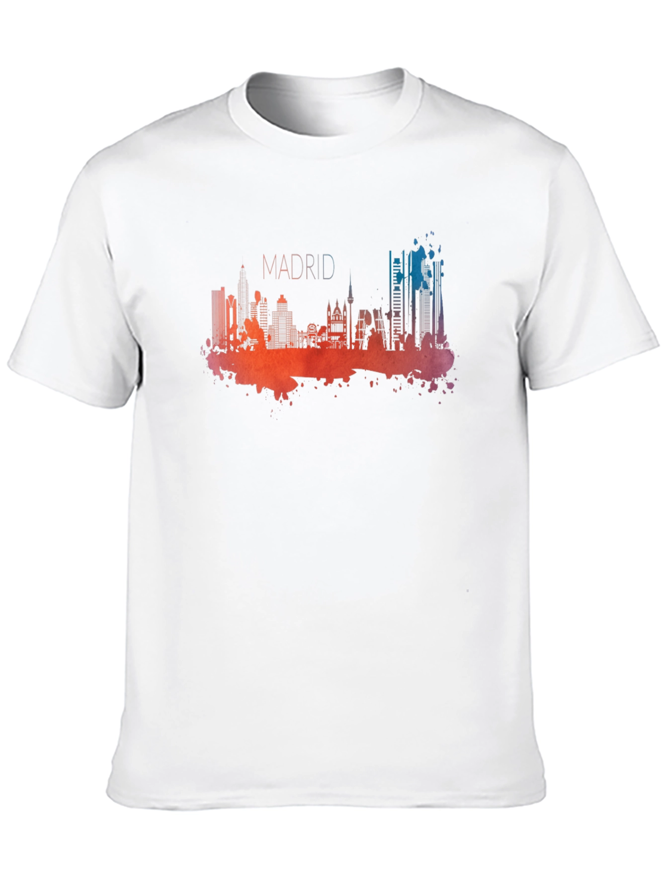 Madrid Skyline Graphic T-Shirt - Mens Black Tee