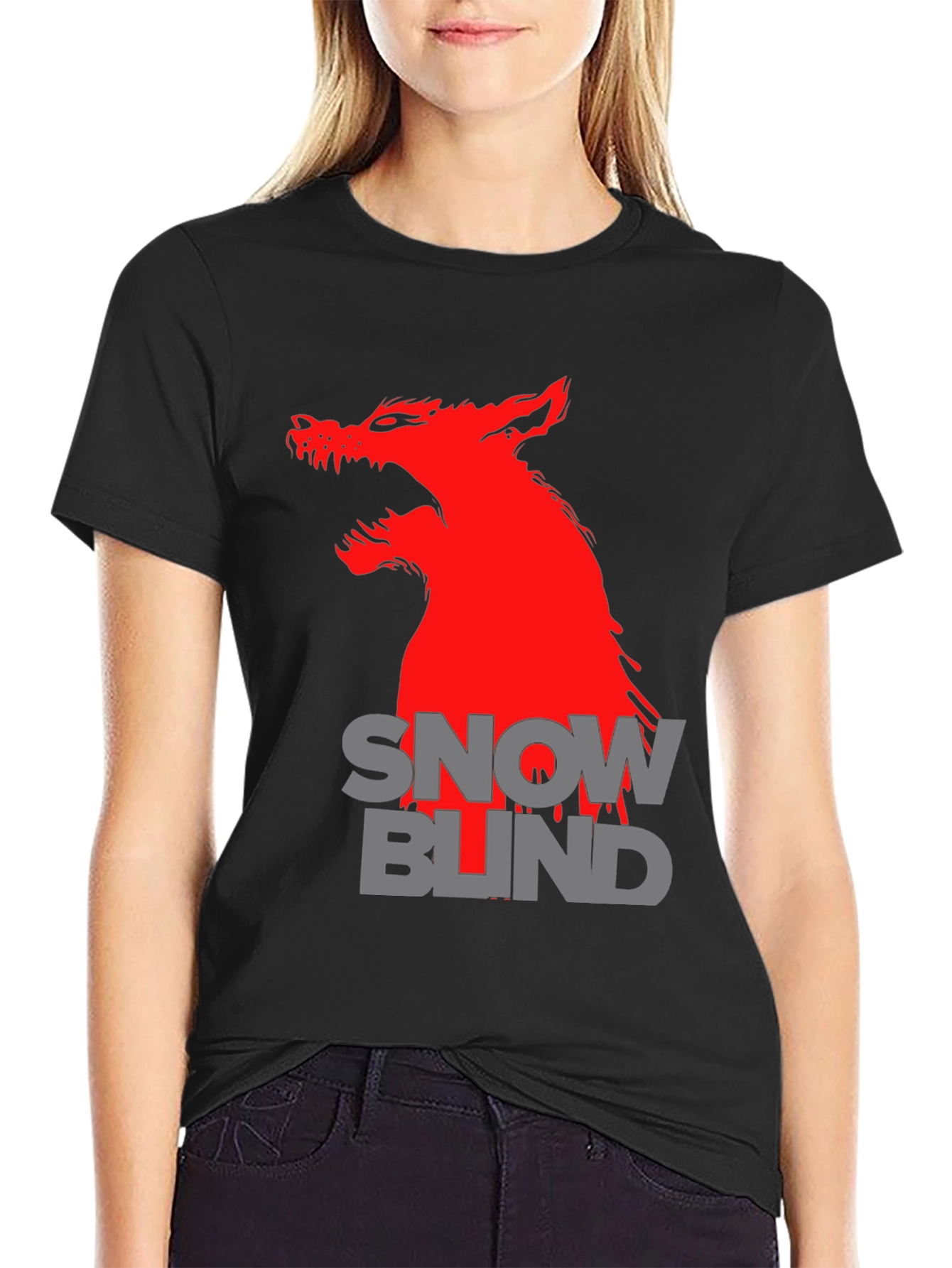 Snow Blind Wolf Graphic T-Shirt